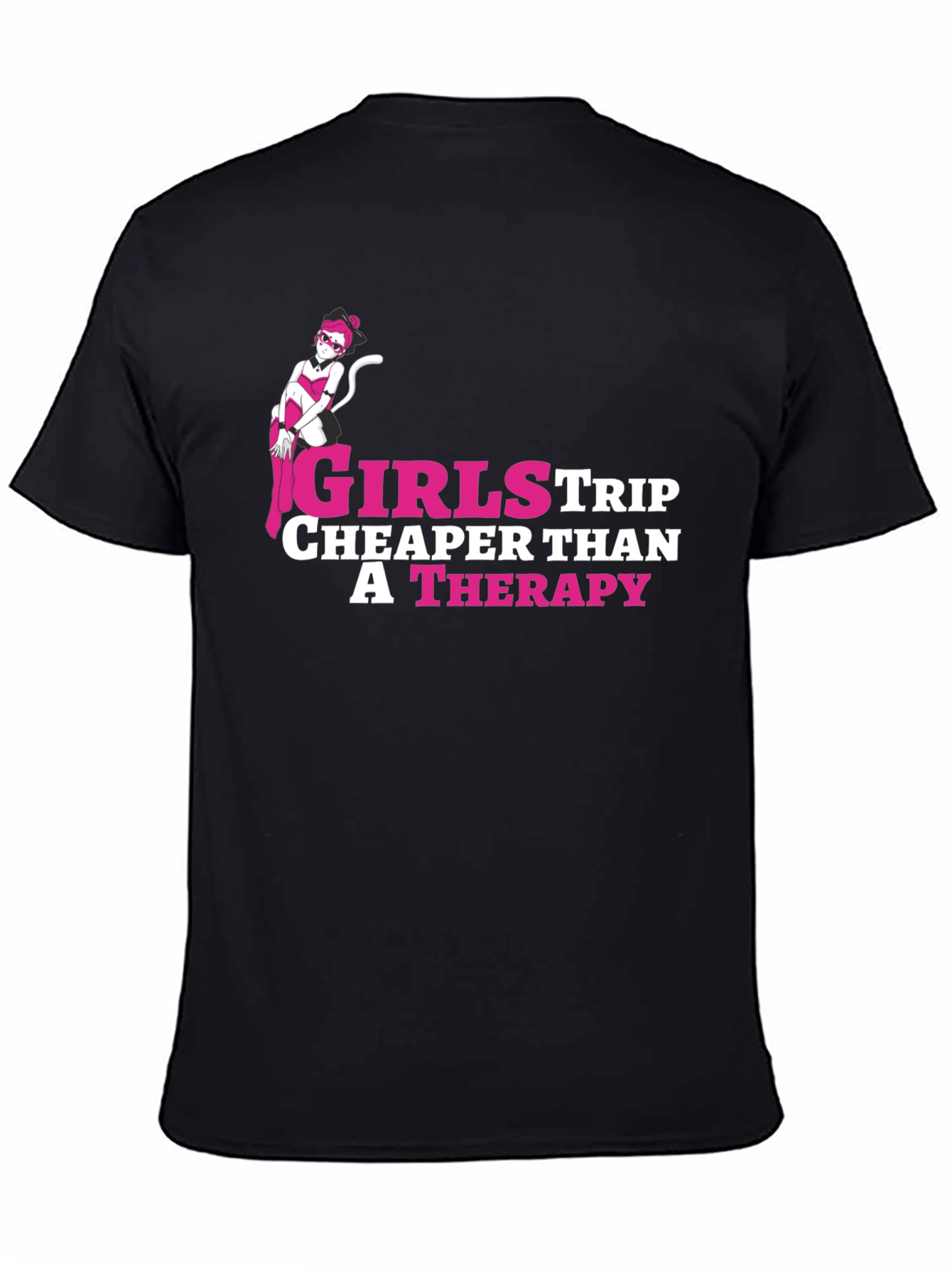 Black Girls Trip Therapy T-Shirt - Novelty Graphic Tee view 4