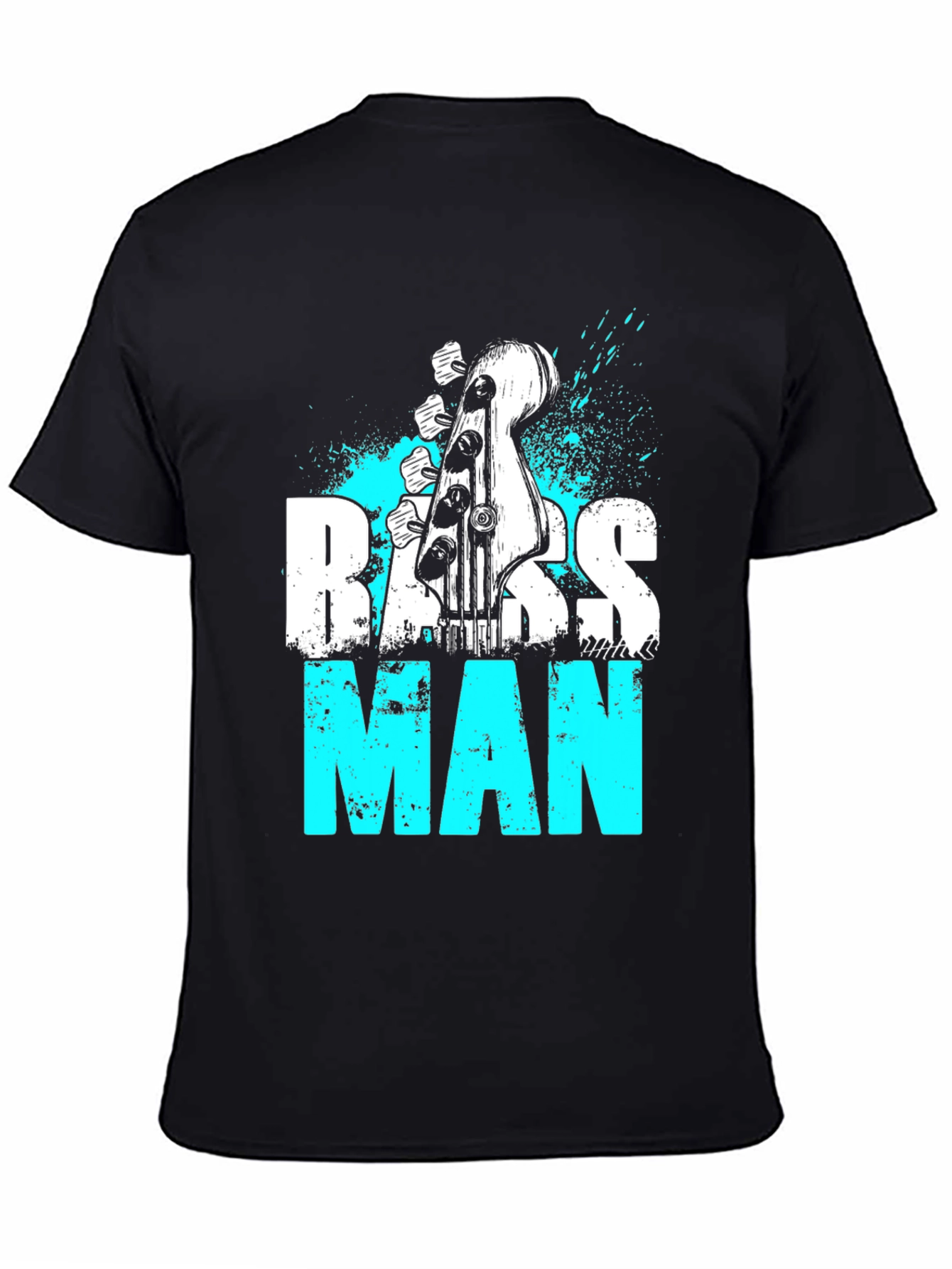 Black Bassman Graphic Tee - Musician T-Shirt view 4