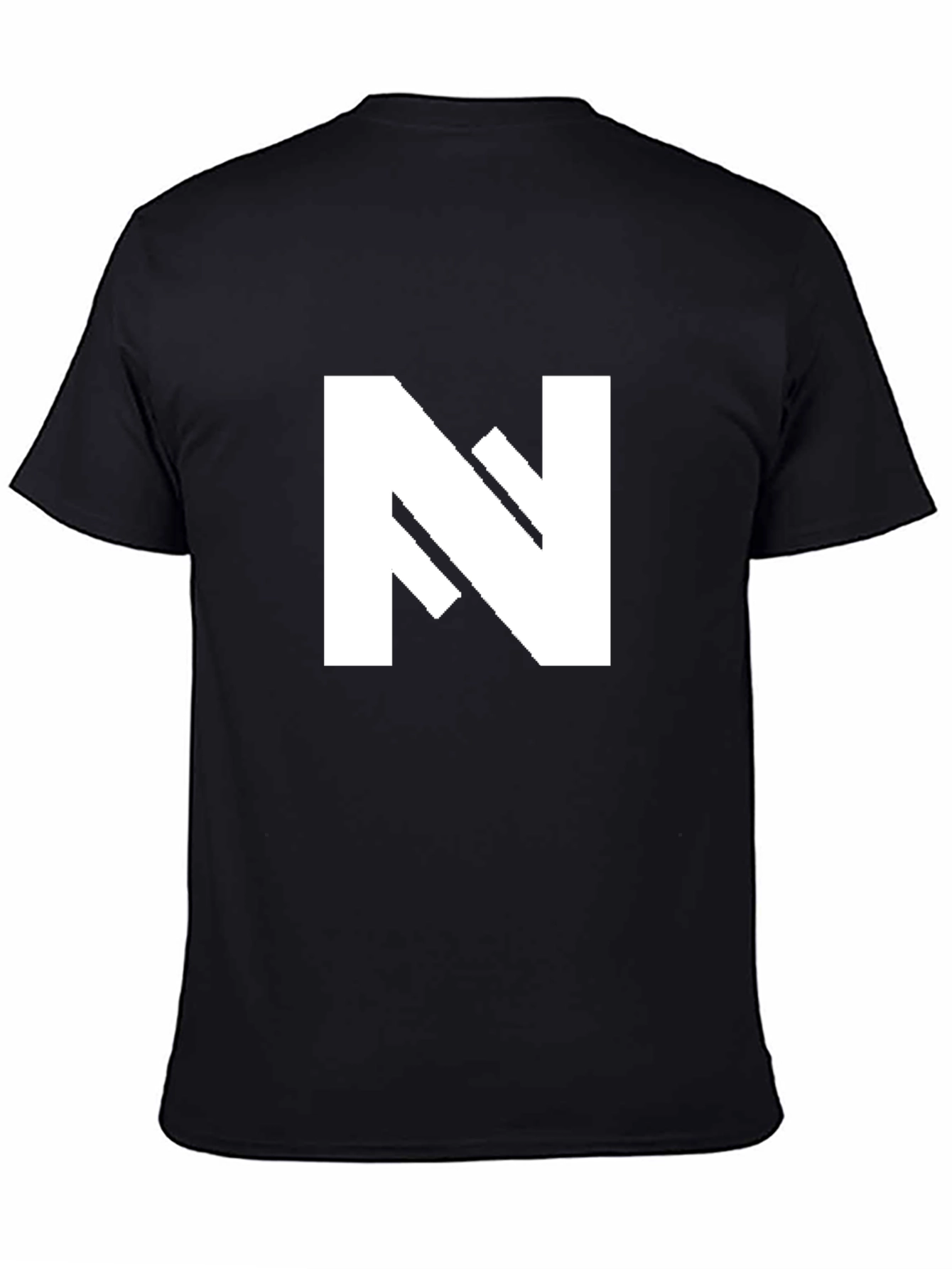 Black Bold Black T-Shirt with White 'N' Logo view 4