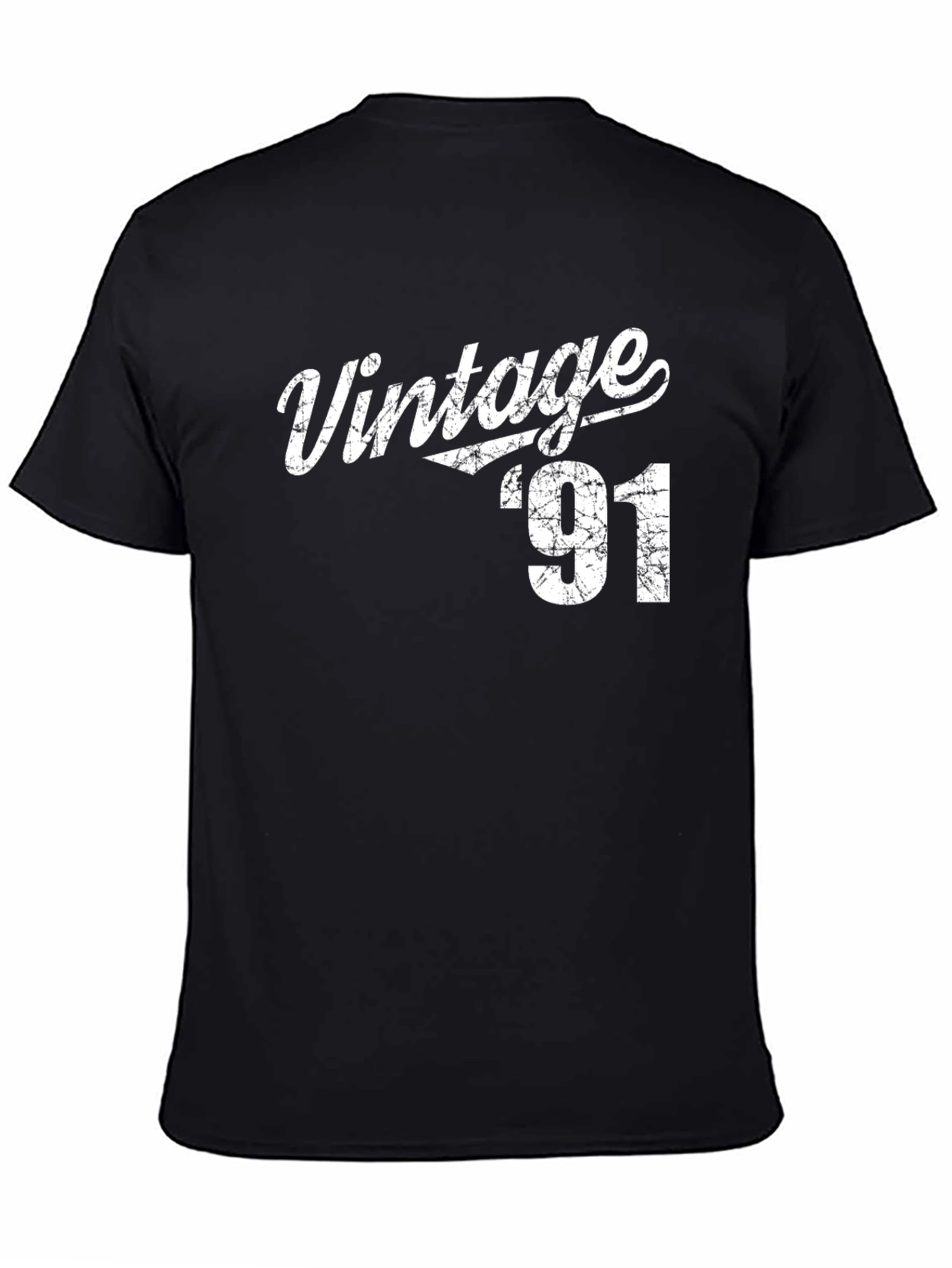 Black Vintage '91 Distressed Graphic Tee view 4