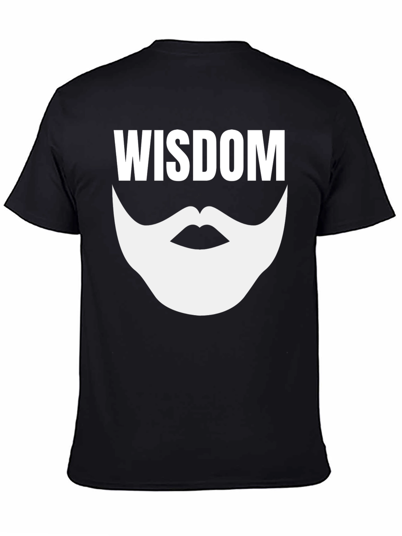 Black Wisdom Beard Graphic Tee - Black Cotton Blend Shirt view 4