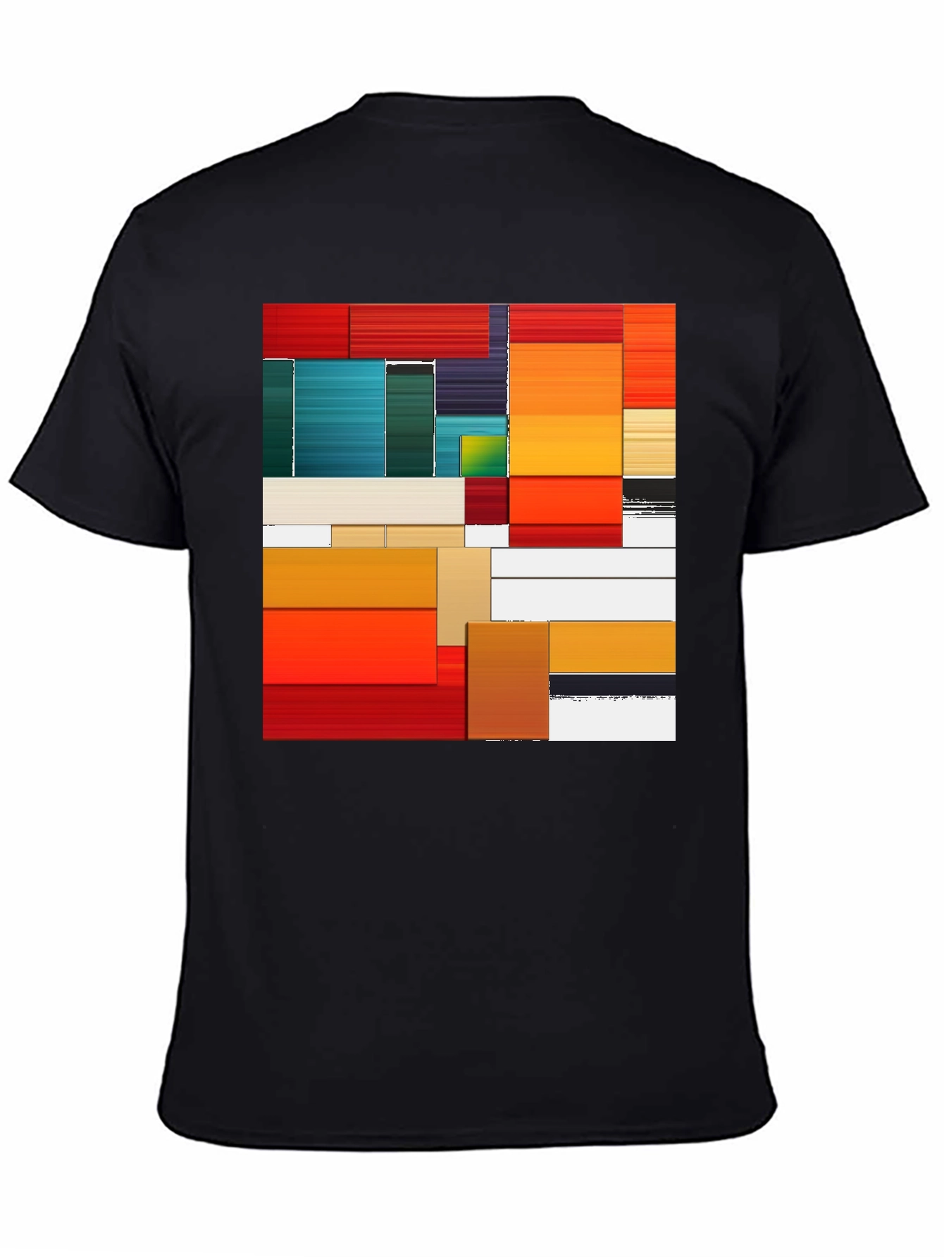 Black Abstract Art Graphic Tee - Modern Design view 4