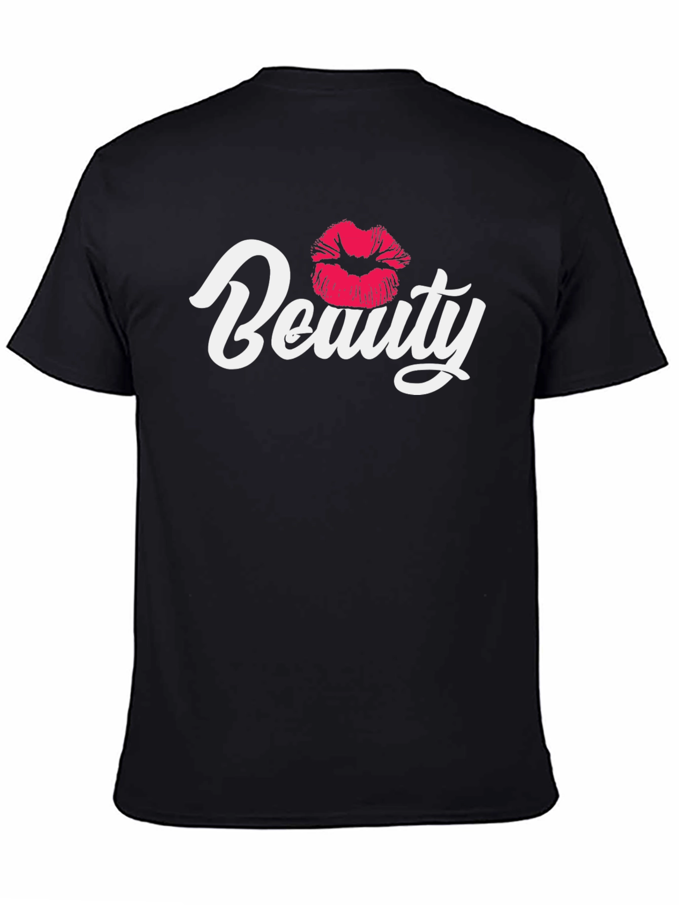 Black Beauty Kiss Graphic Tee - Unisex Black T-Shirt view 4