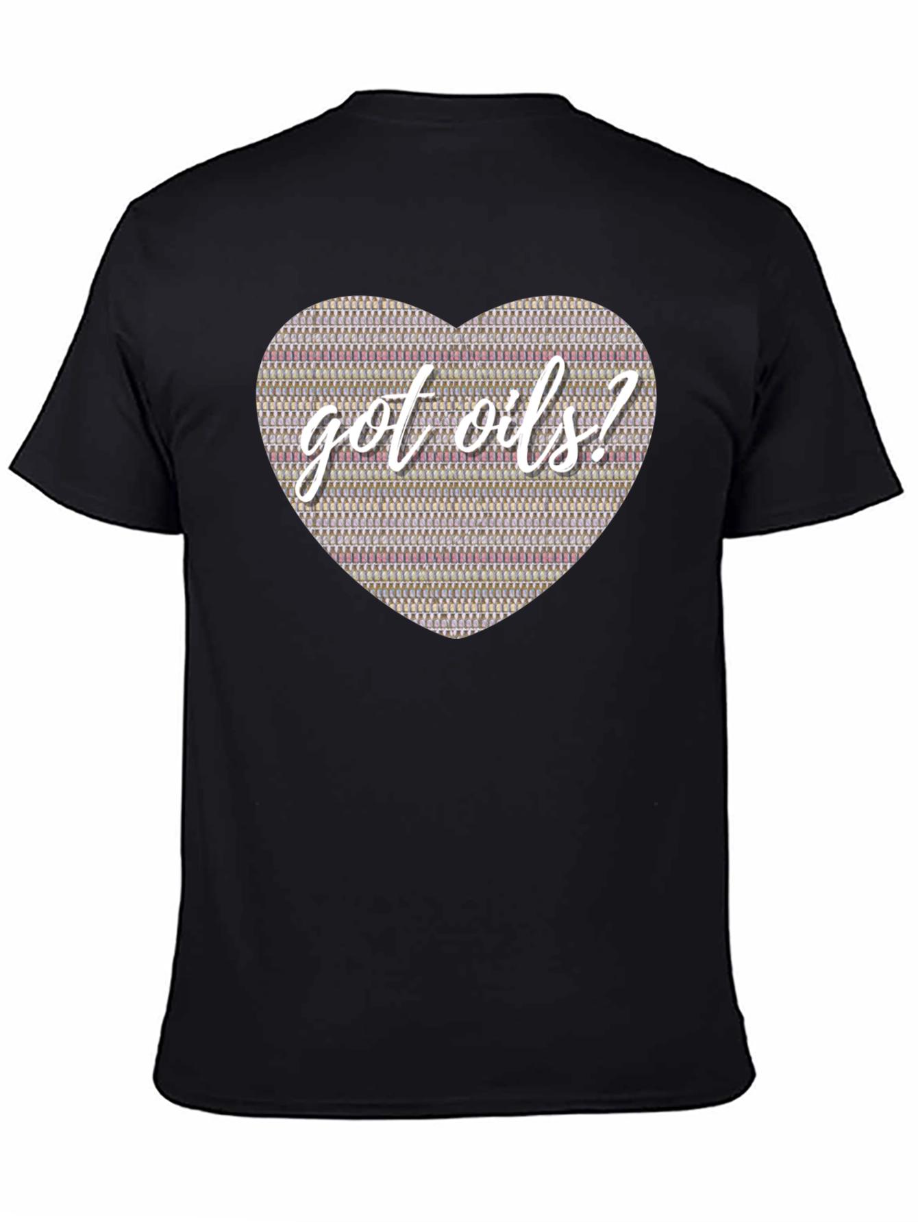 Black Got Oils? Essential Oils Heart T-Shirt view 4