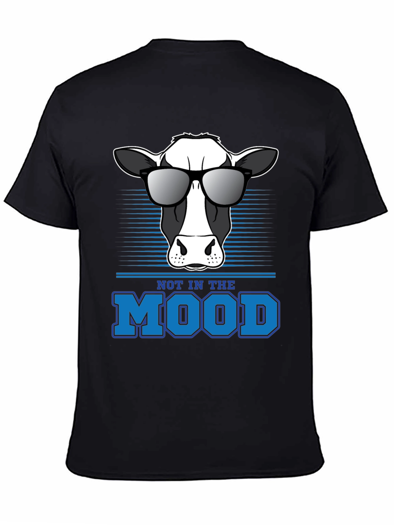 Black Not in the Mood Cow Graphic Tee view 4
