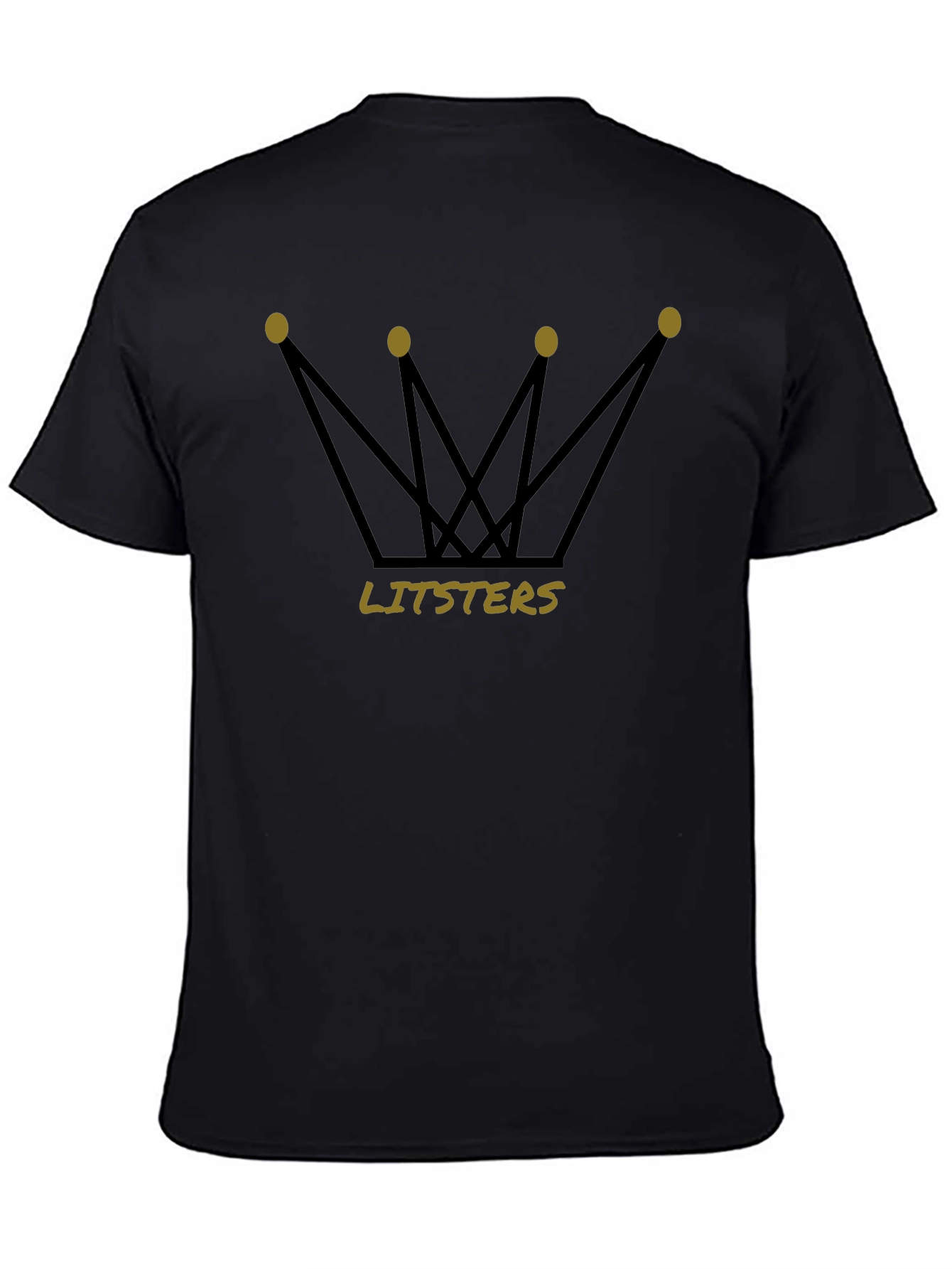 Black Litsters Crown Black T-Shirt view 4