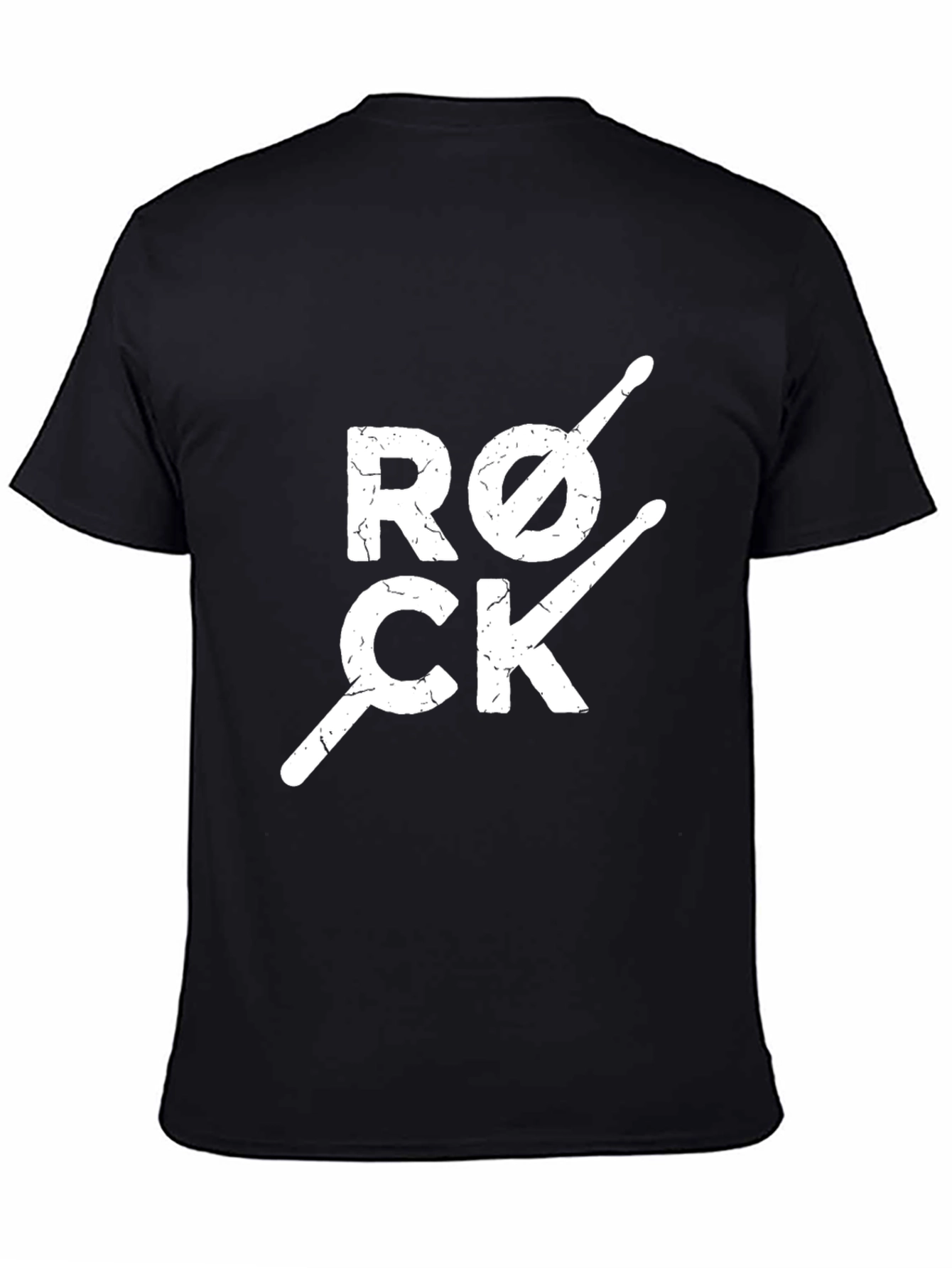 Black Rock and Roll Drummer T-Shirt view 4