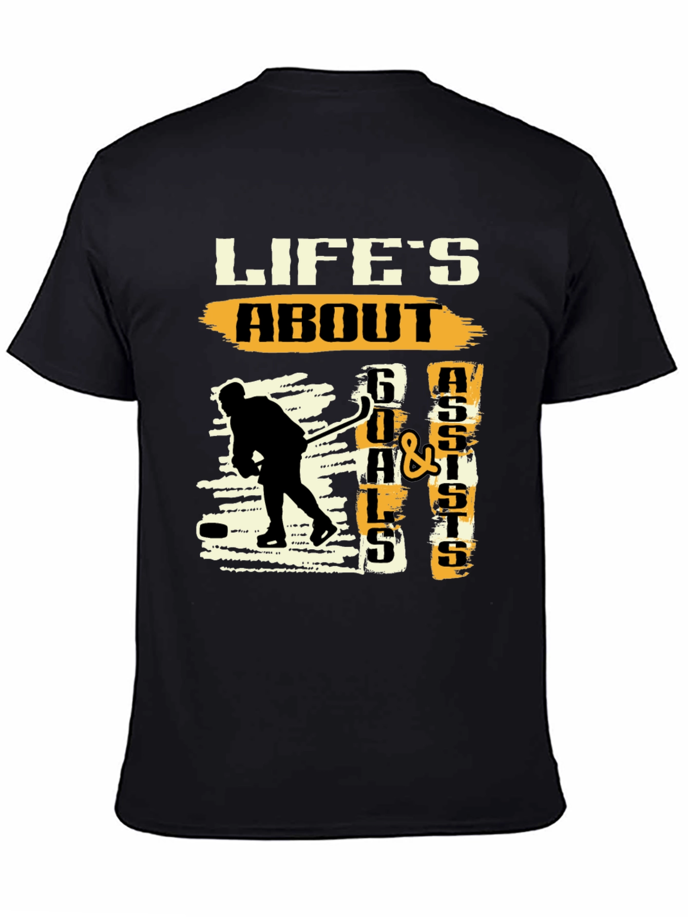 Black Life's About Goals & Assists T-Shirt view 4