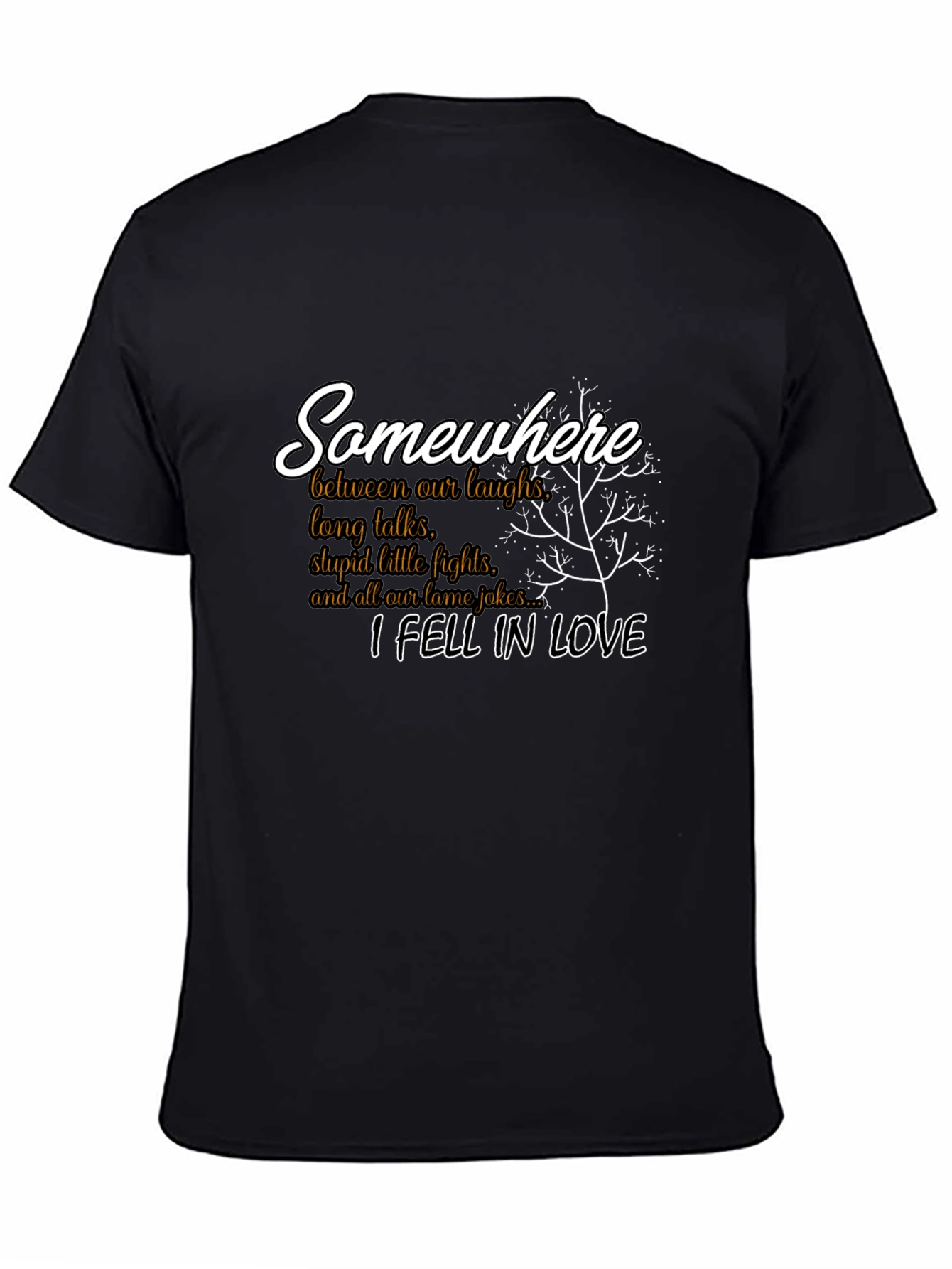 Black Somewhere I Fell in Love T-Shirt view 4