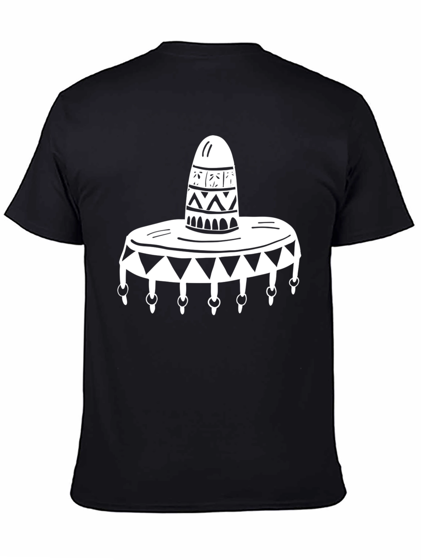 Black Sombrero Graphic Tee - Casual Black T-Shirt view 4