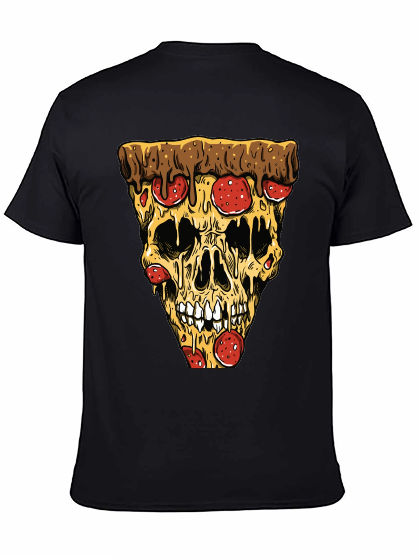 Pizza Skull T-Shirt - Graphic Tee - 4