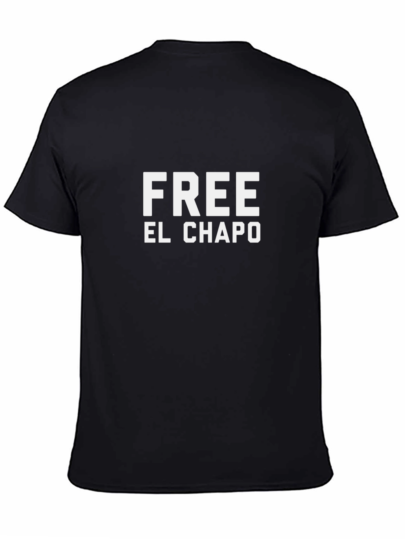 Black Free El Chapo Black T-Shirt view 4