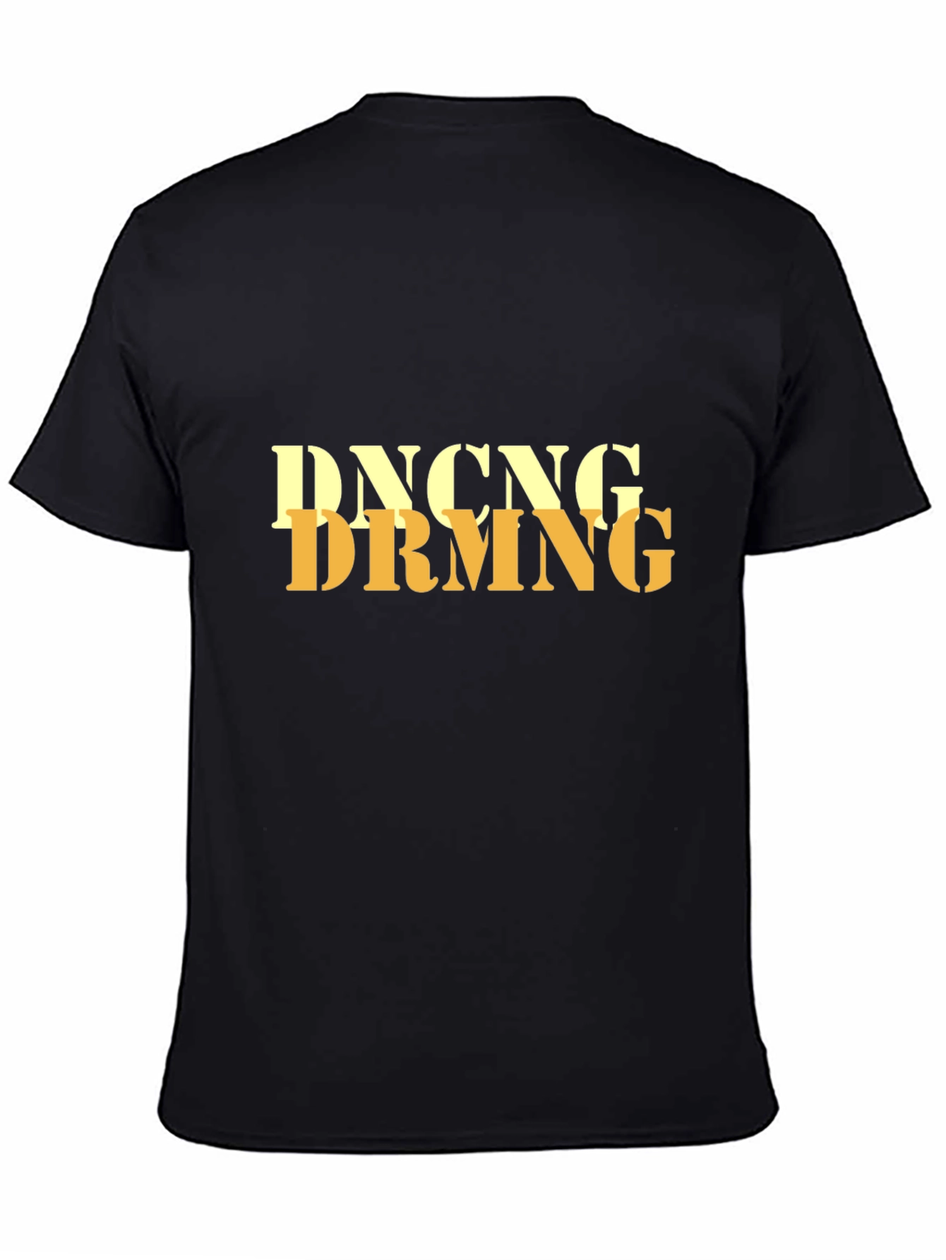 Black Dancing Dreaming Men's Black T-Shirt view 4