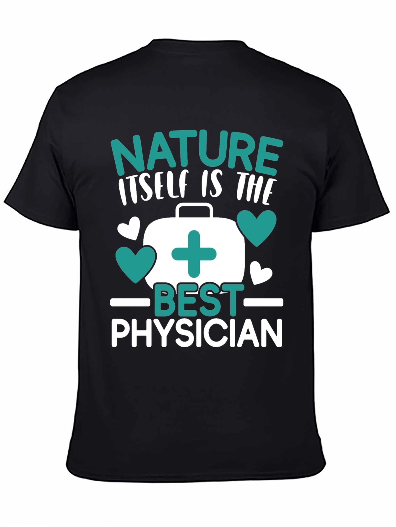 Black Nature Is The Best Physician Tee view 4