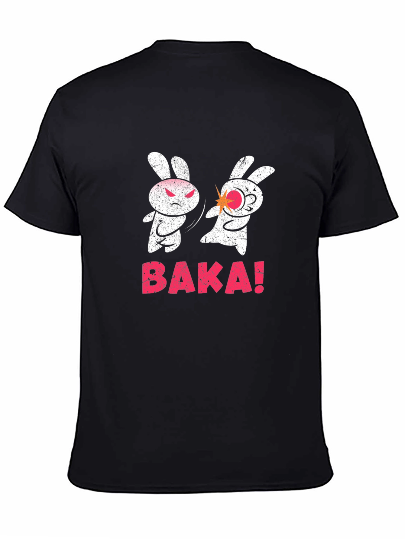 Black Baka Funny Bunny Slap T-Shirt view 4