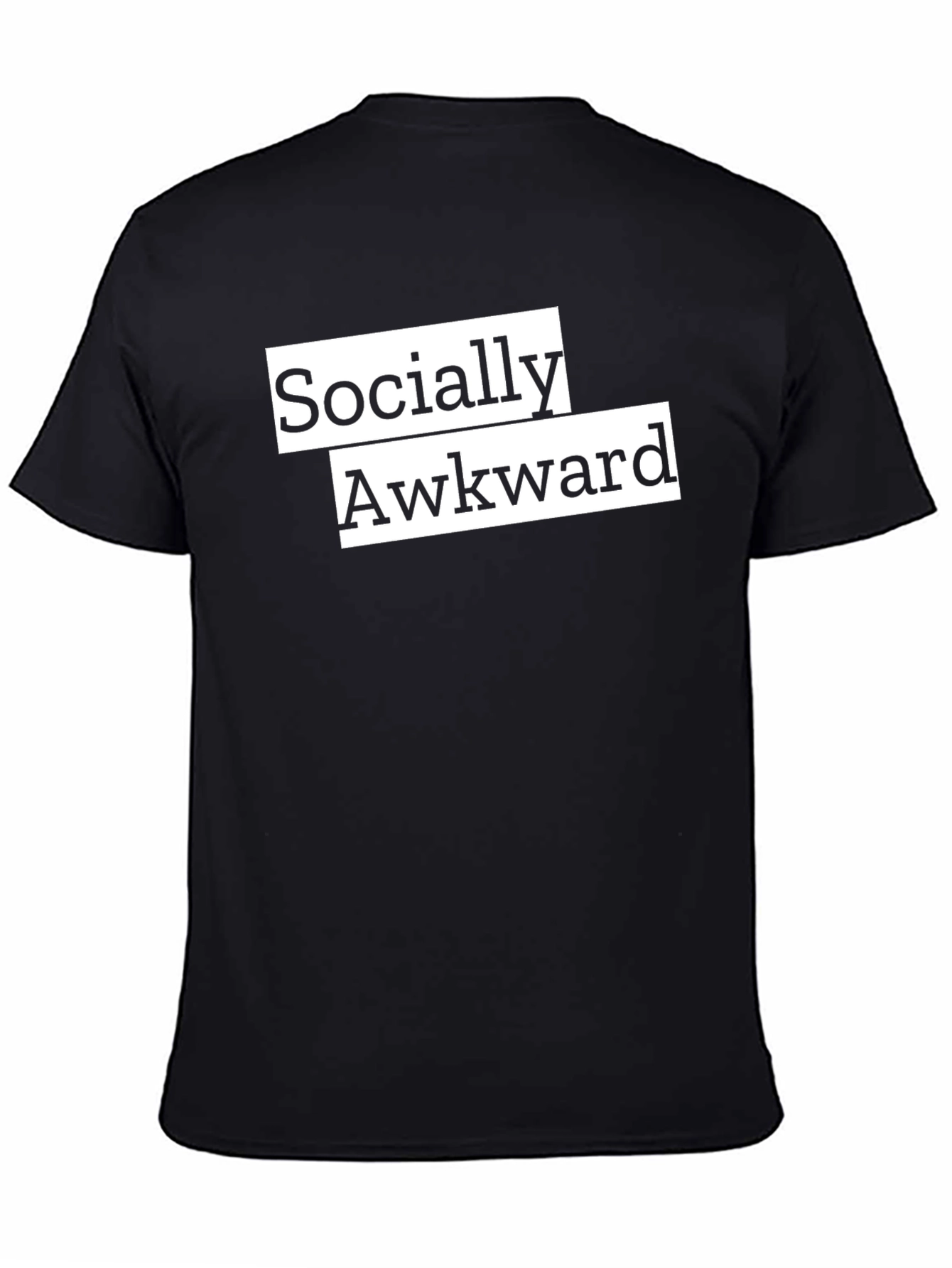 Black Socially Awkward Graphic Tee - Black view 4