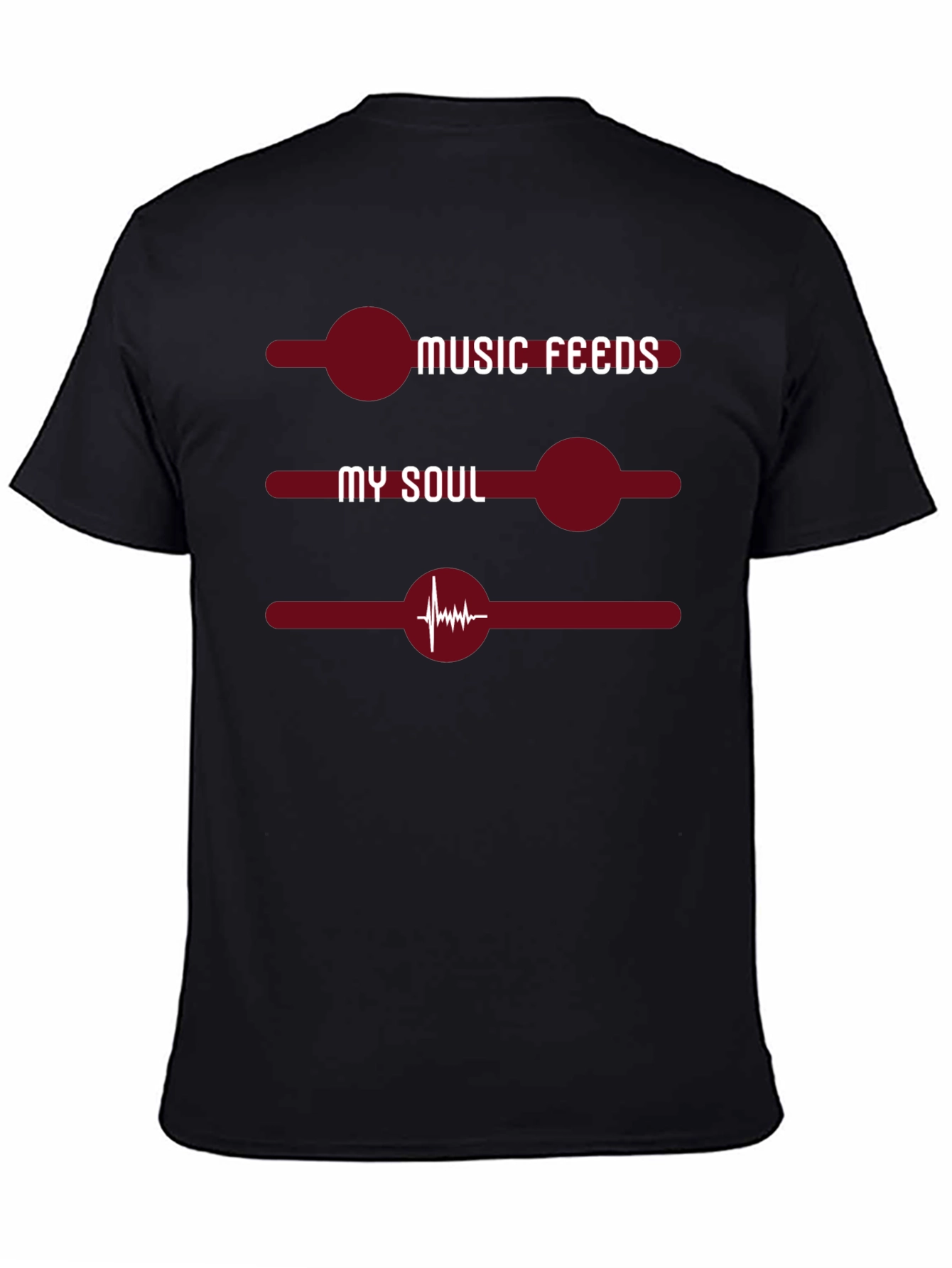 Black Music Feeds My Soul Graphic T-Shirt view 4