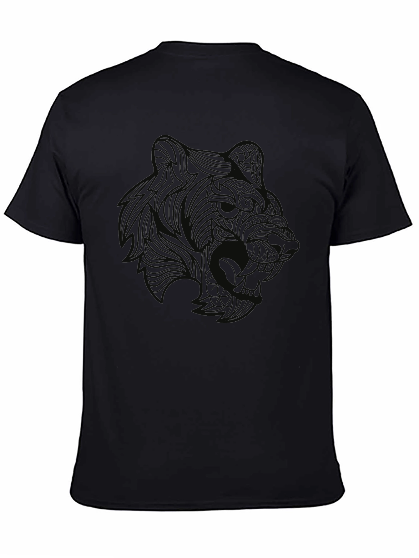Black Men's Black Bear Graphic Tee view 4