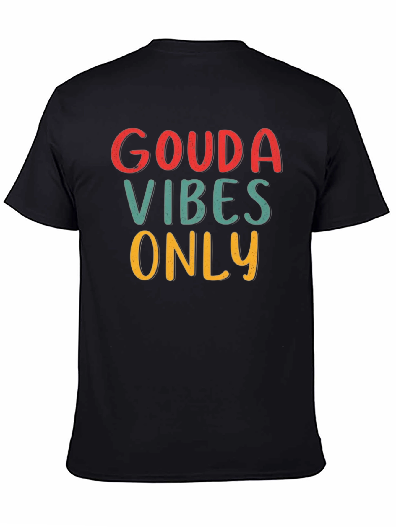 Black Gouda Vibes Only Graphic Tee - Black view 4
