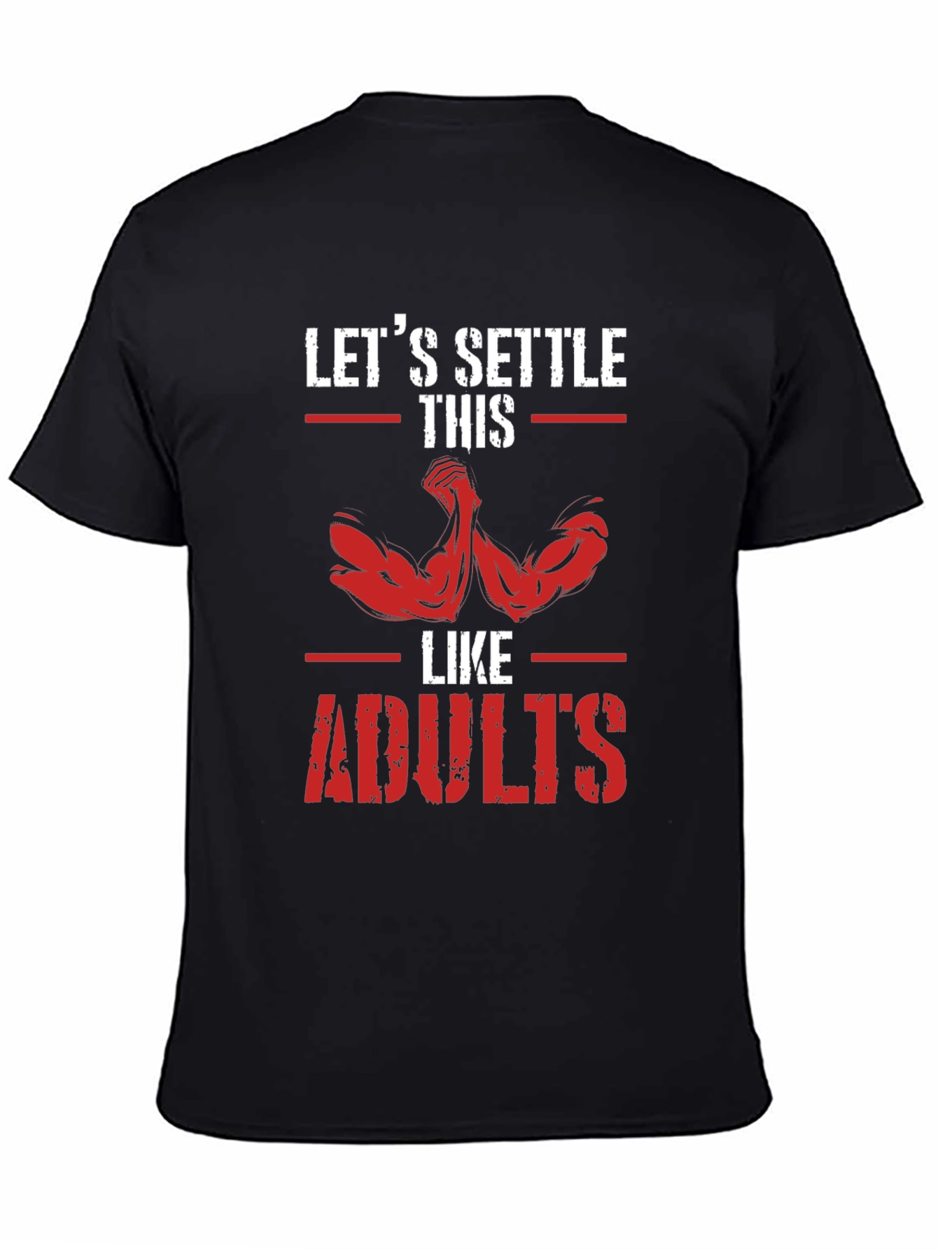 Black Let's Settle This Like Adults T-Shirt view 4