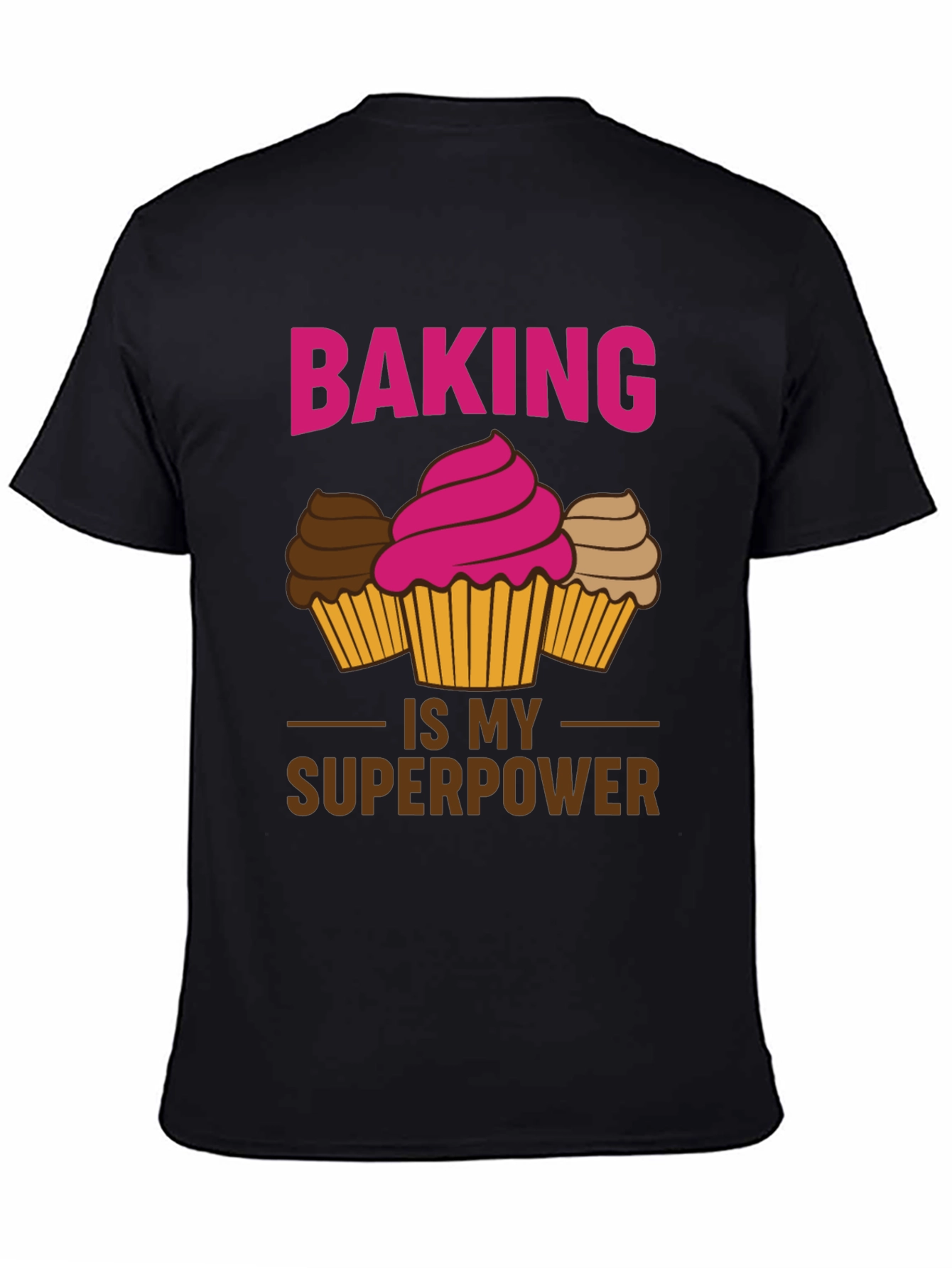 Black Baking is My Superpower Graphic T-Shirt view 4