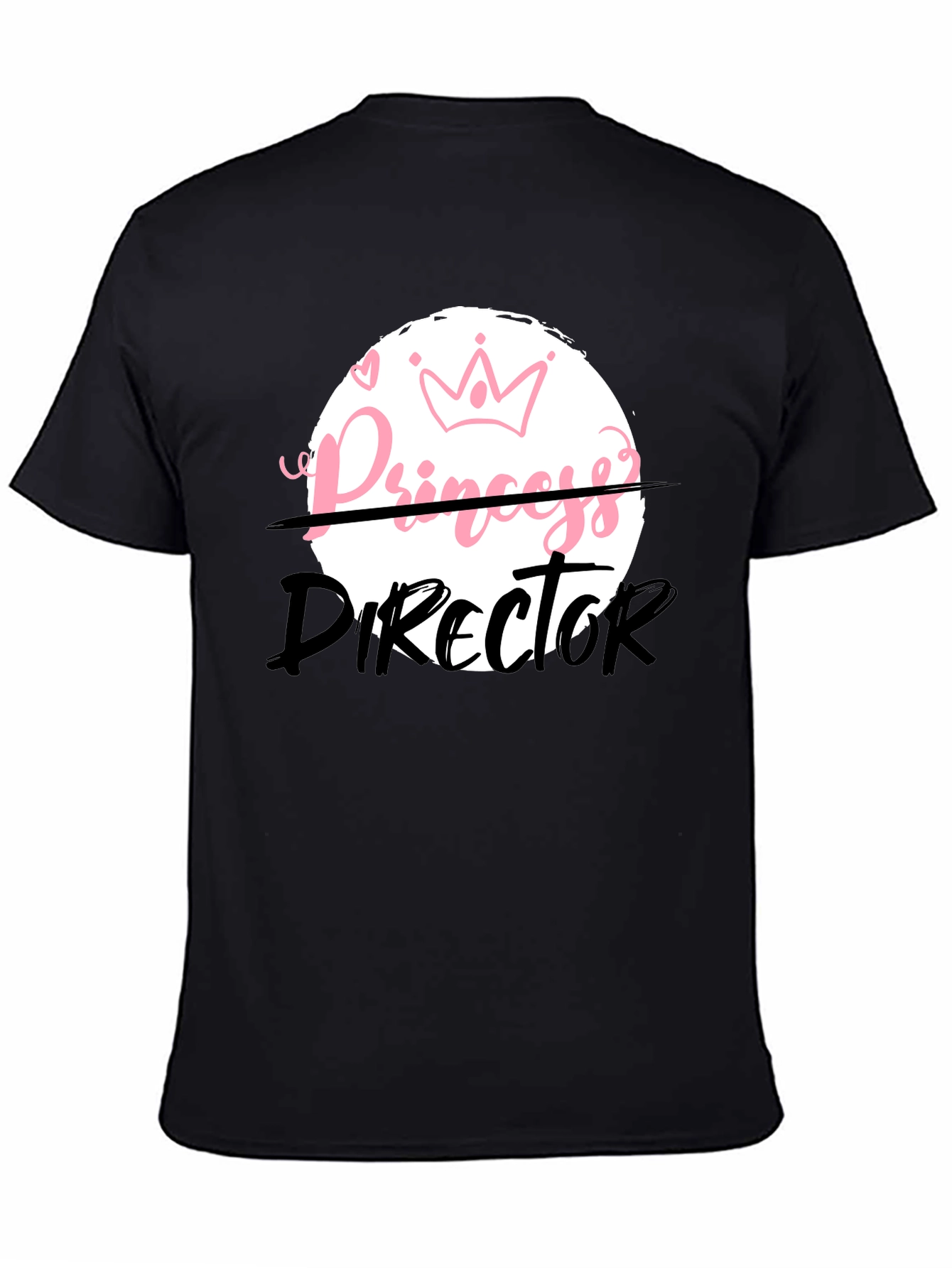 Black Princess Director Funny Graphic T-Shirt view 4