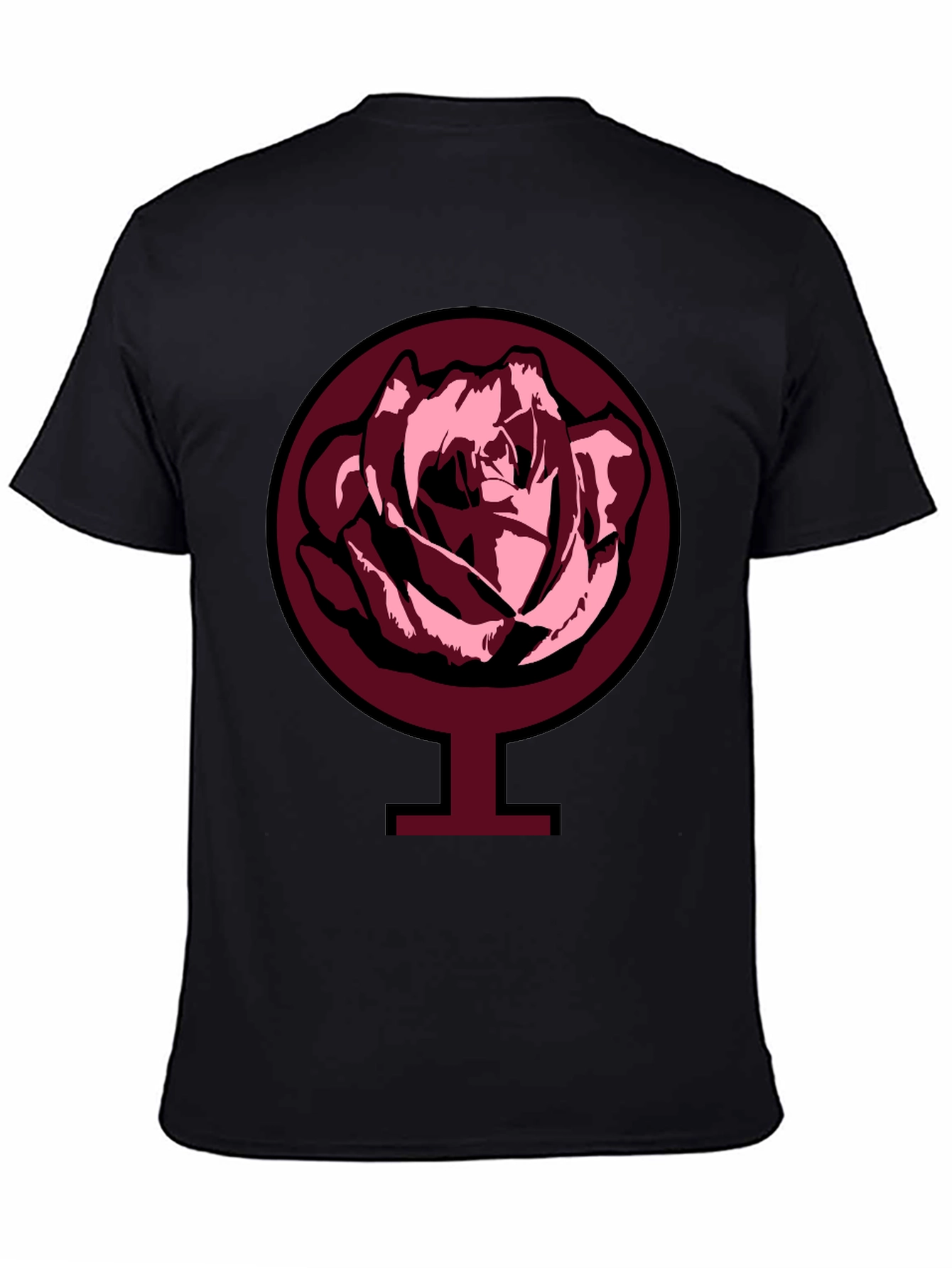 Black Rose Venus Symbol Graphic Tee - Black view 4