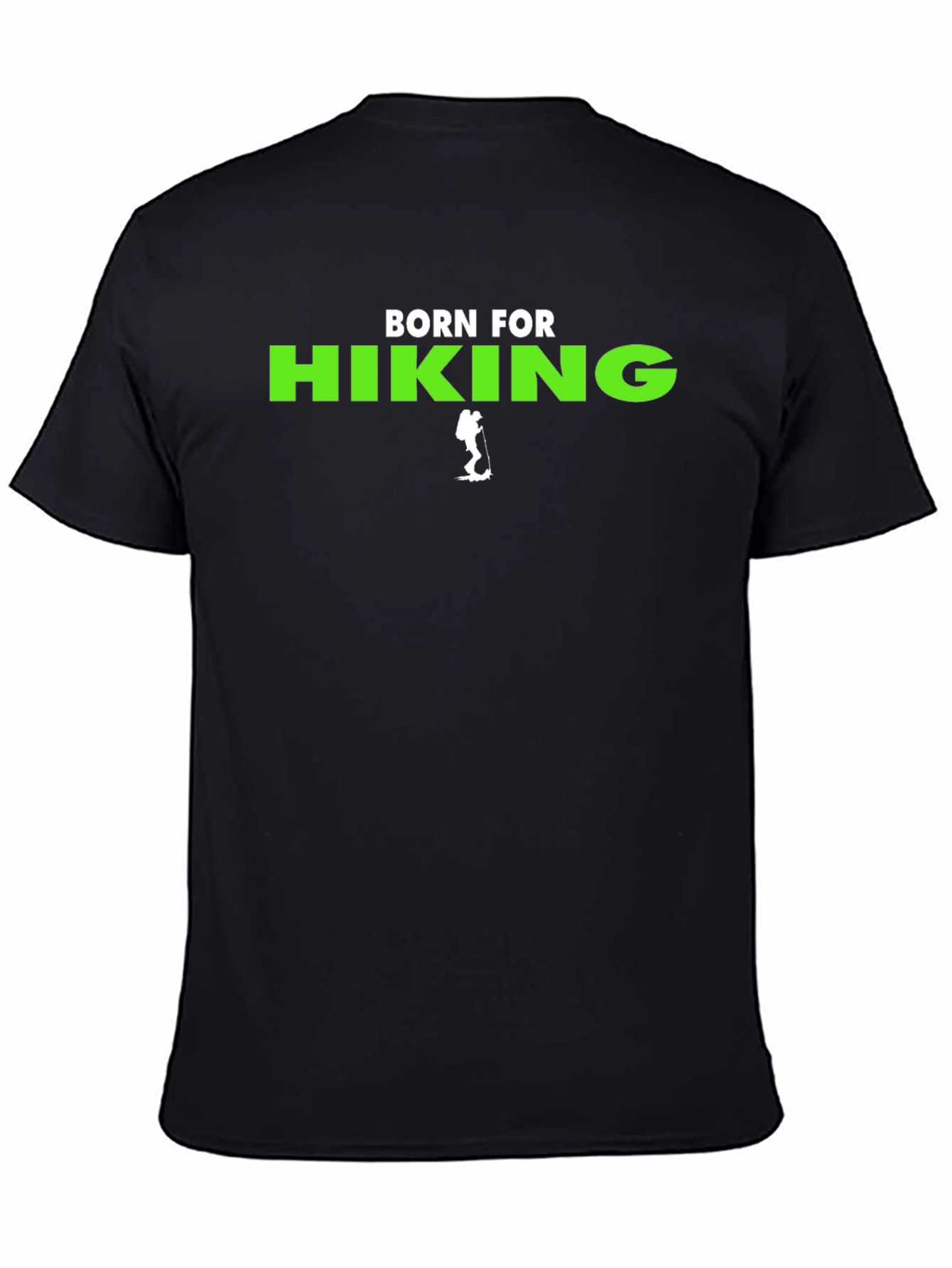Black Born for Hiking Tee - Black T-Shirt view 4