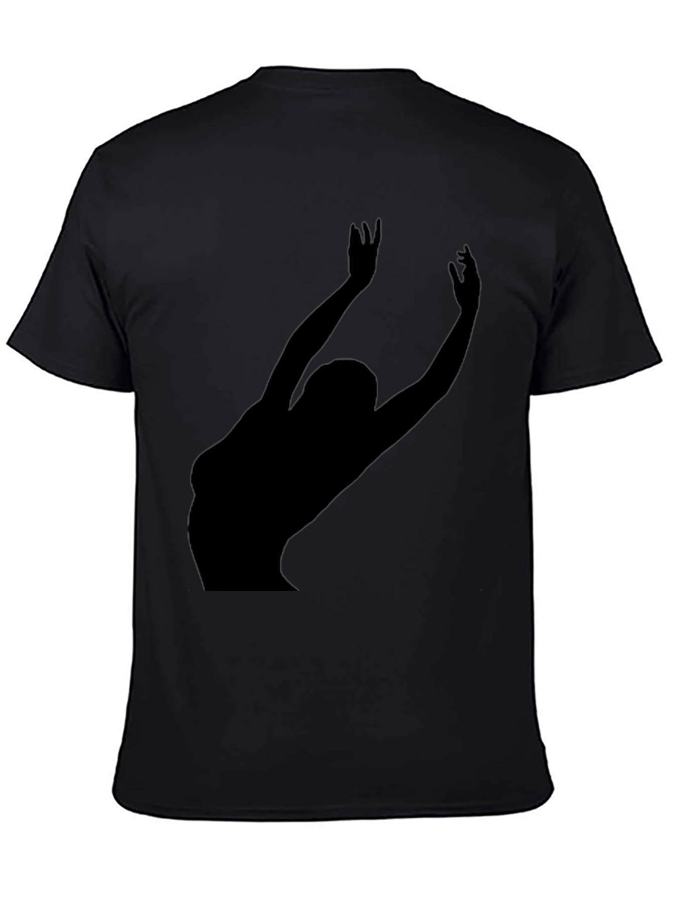 Black Silhouette Graphic Tee - Modern Black Shirt view 4