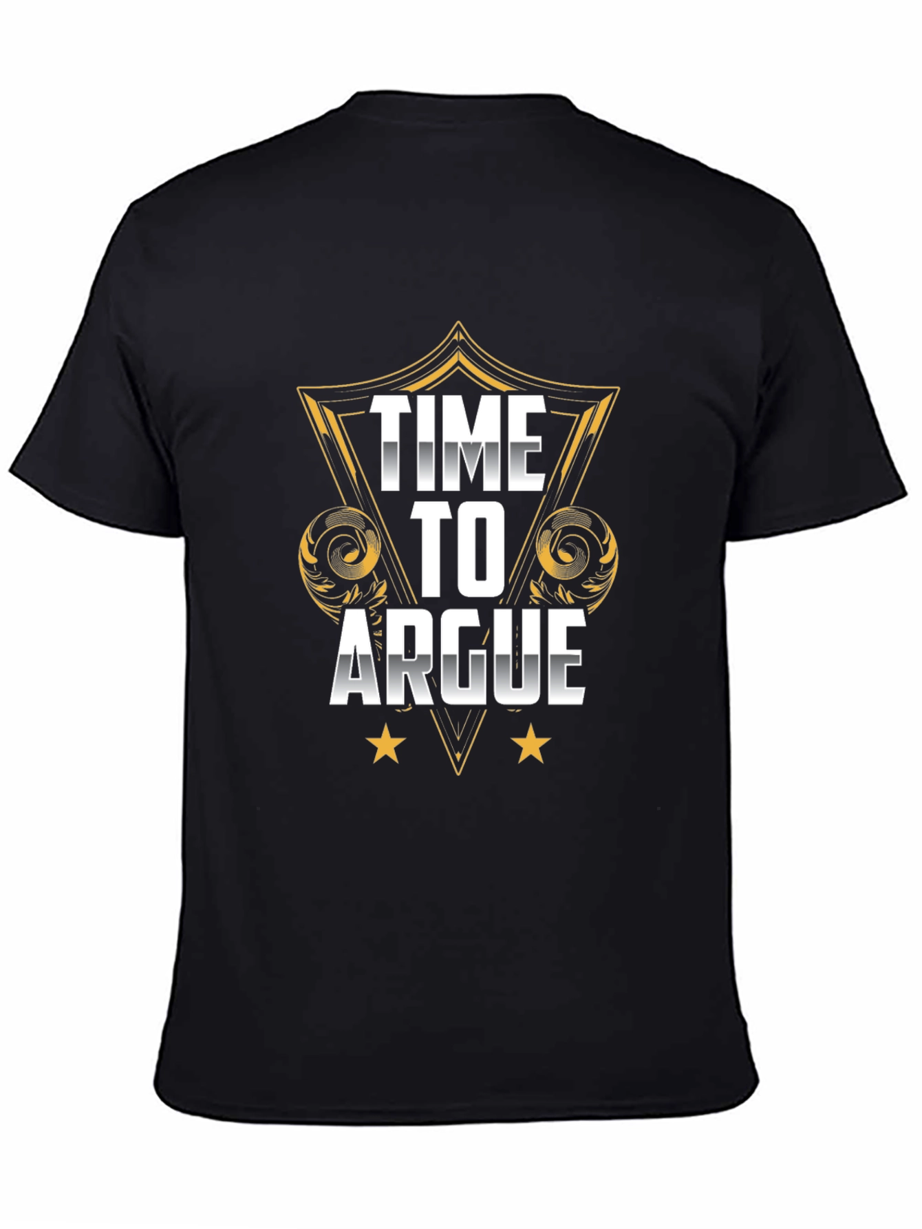 Black Time To Argue Black Graphic T-Shirt view 4