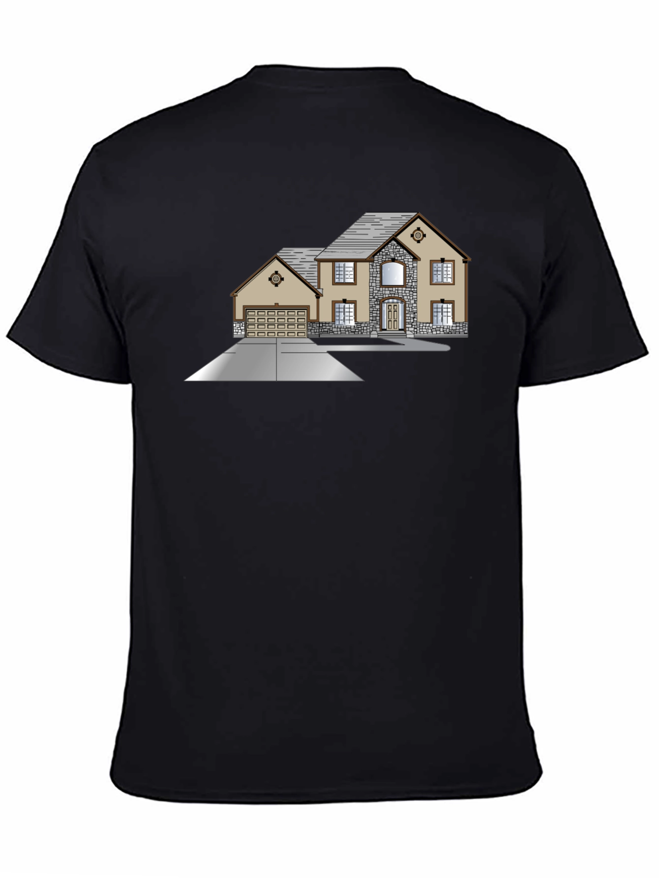 Black House Graphic Black T-Shirt view 4