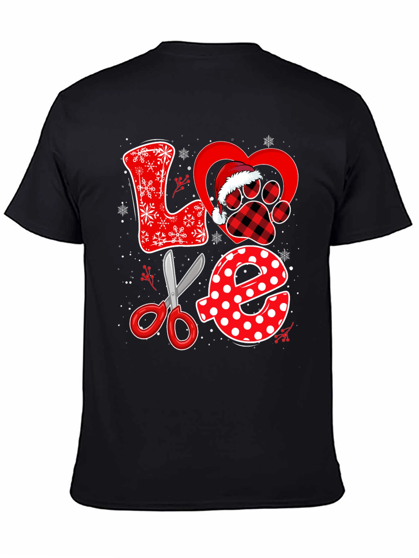 Black Love Grooming Black T-shirt view 4