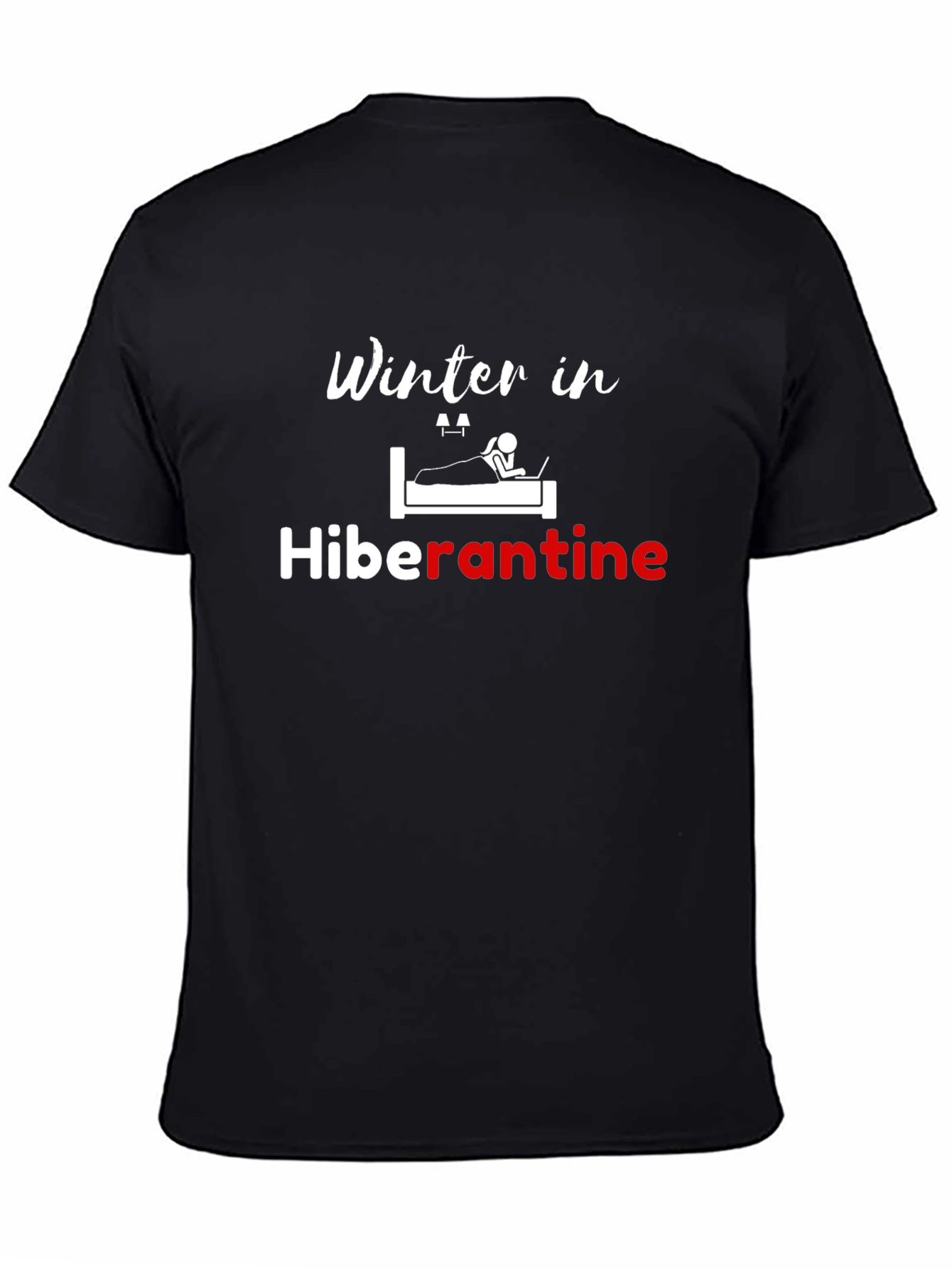 Black Winter Hiberantine Graphic T-Shirt view 4