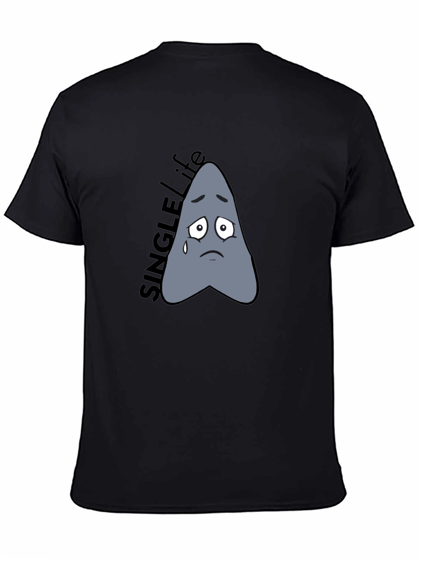 Black Sad Single Life T-Shirt view 4
