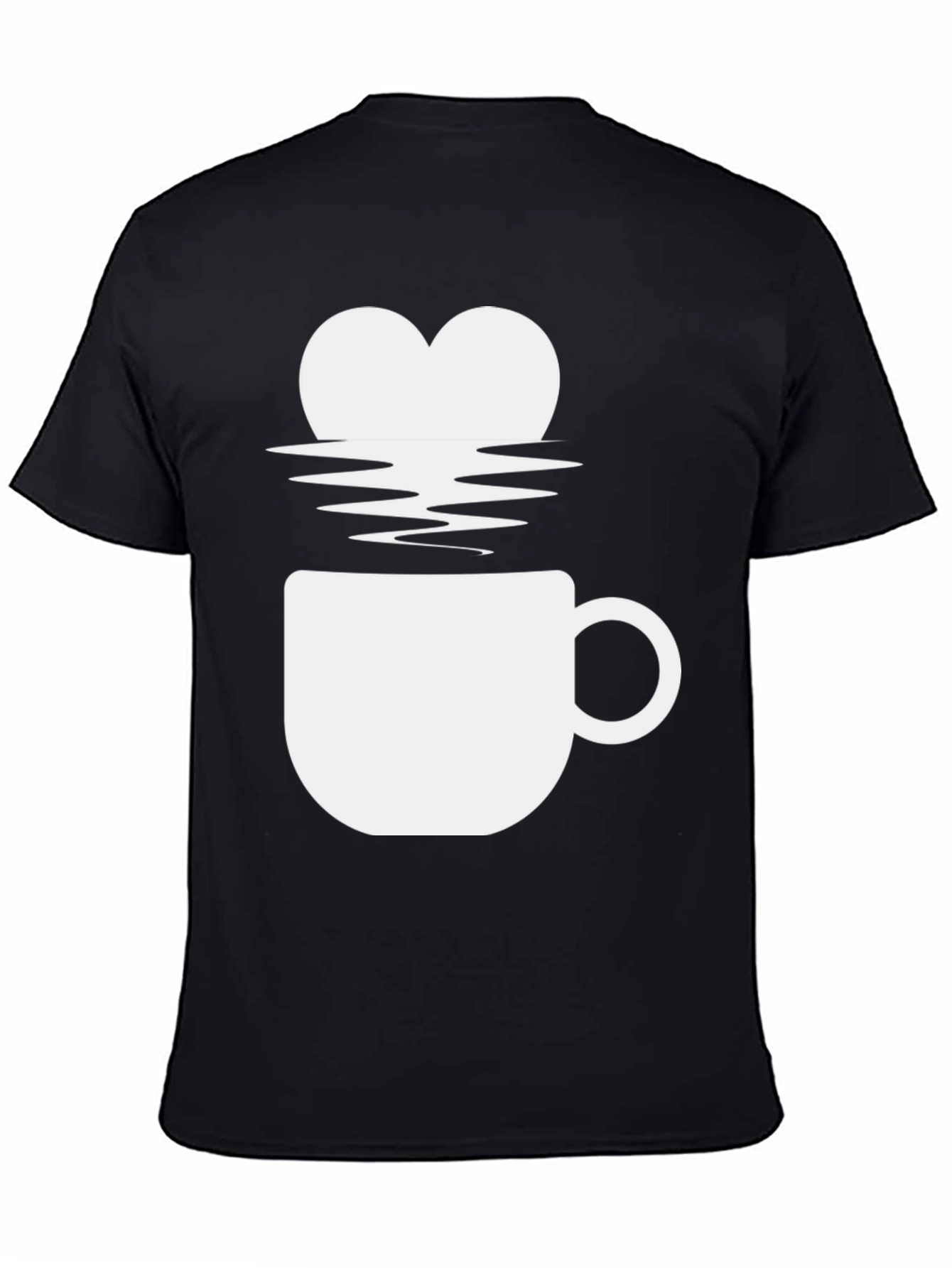 Black Heart Coffee Mug Graphic Tee view 4