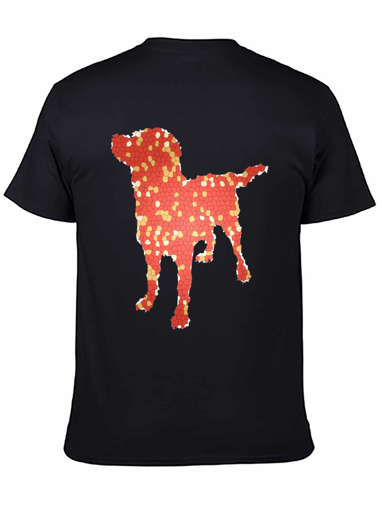 Black Dog Mosaic Graphic T-Shirt - Stylish Men's Tee view 4