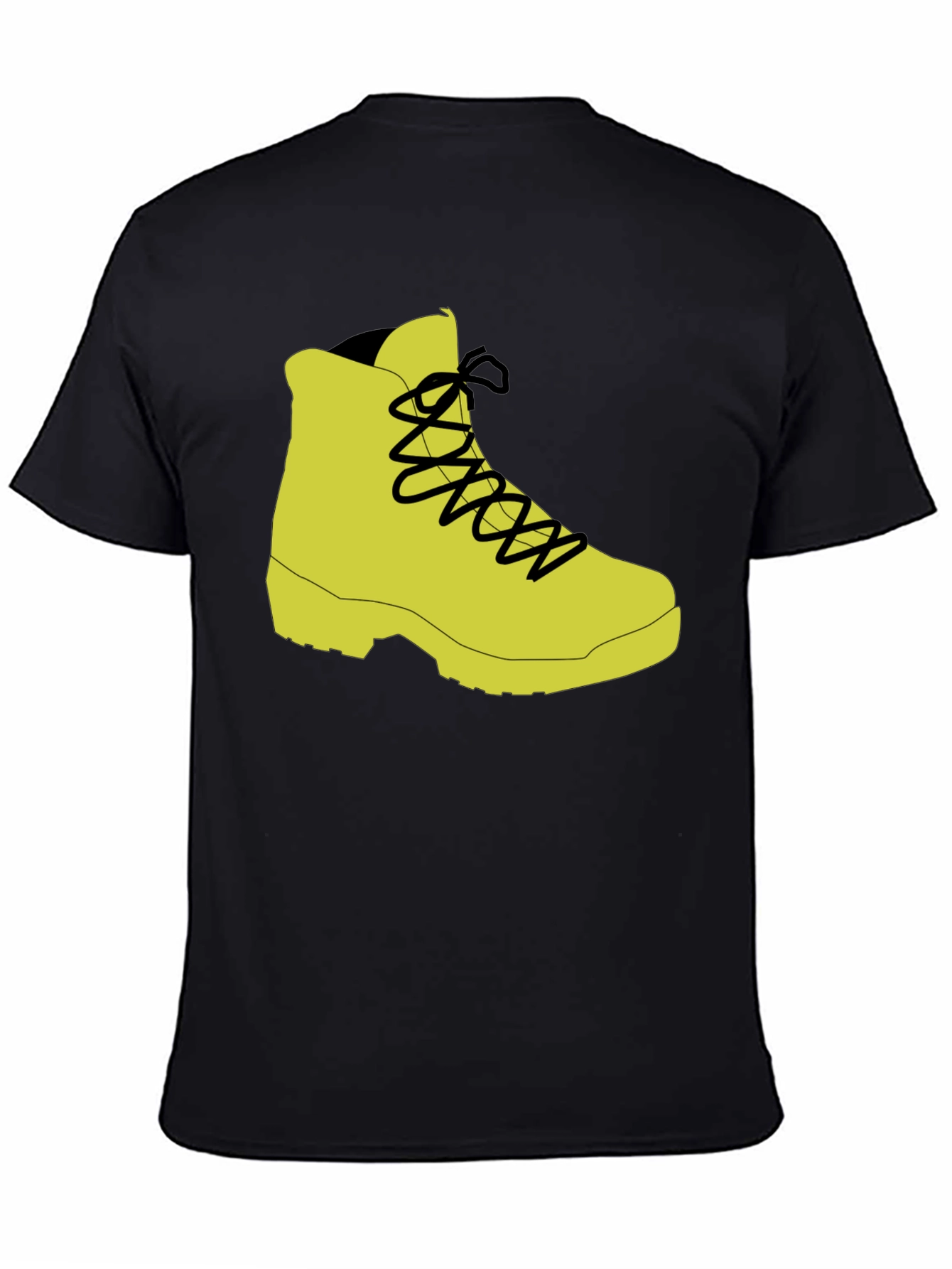 Black Hiking Boot Graphic Tee - Black view 4