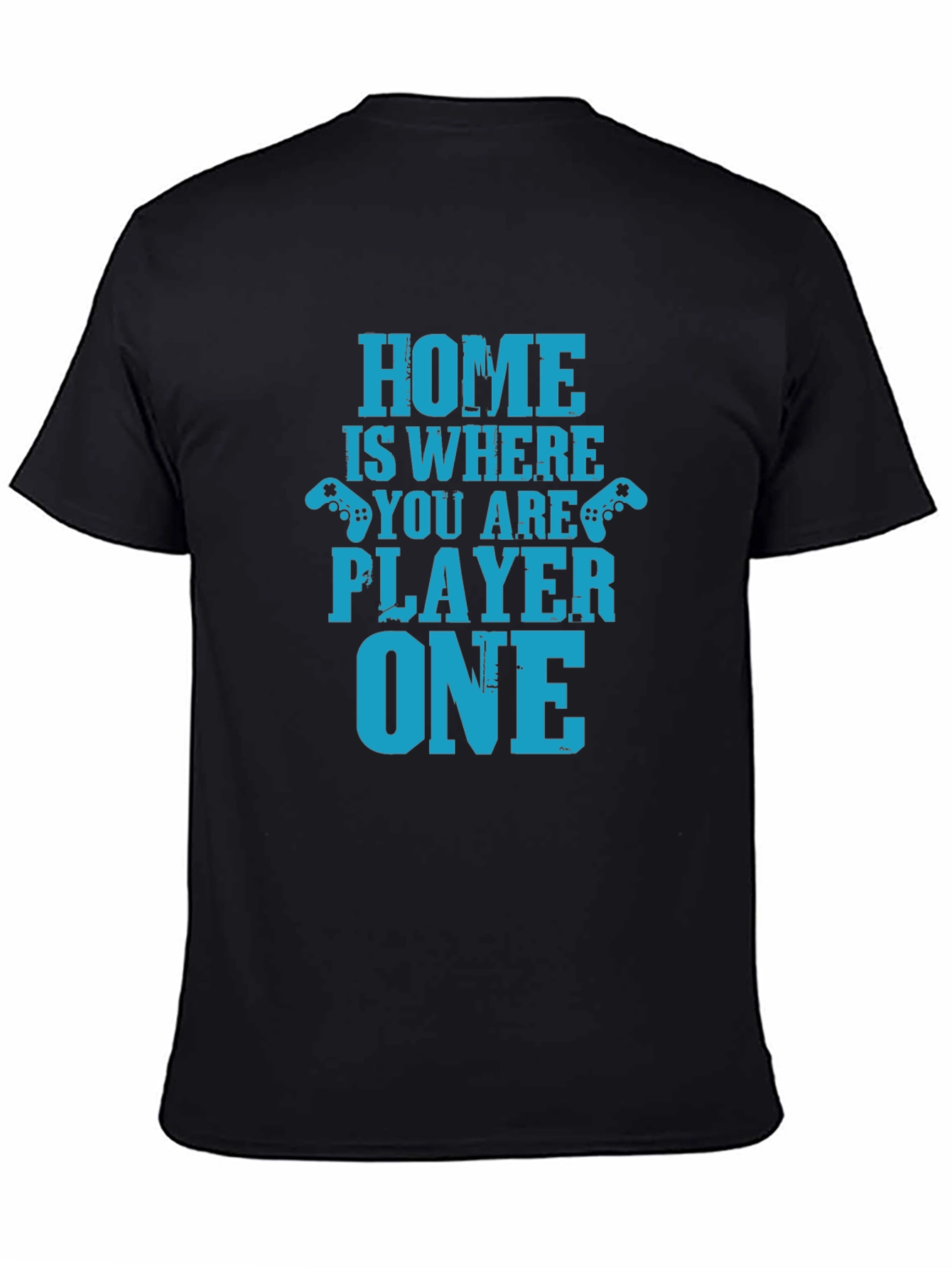 Black Home Is Where You Are Player One Black T-Shirt view 4