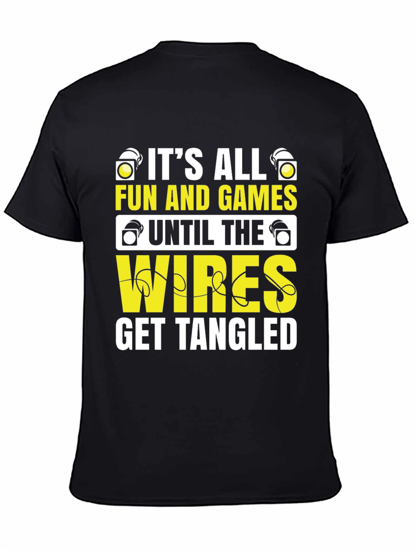 Black It's All Fun and Games Men's T-Shirt view 4