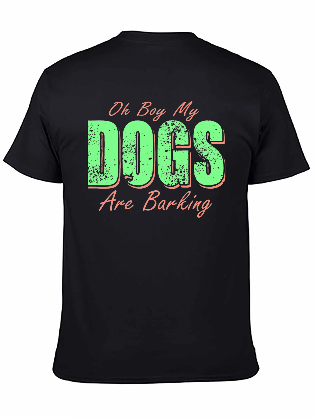 Black Funny "Dogs Are Barking" Graphic Tee view 4