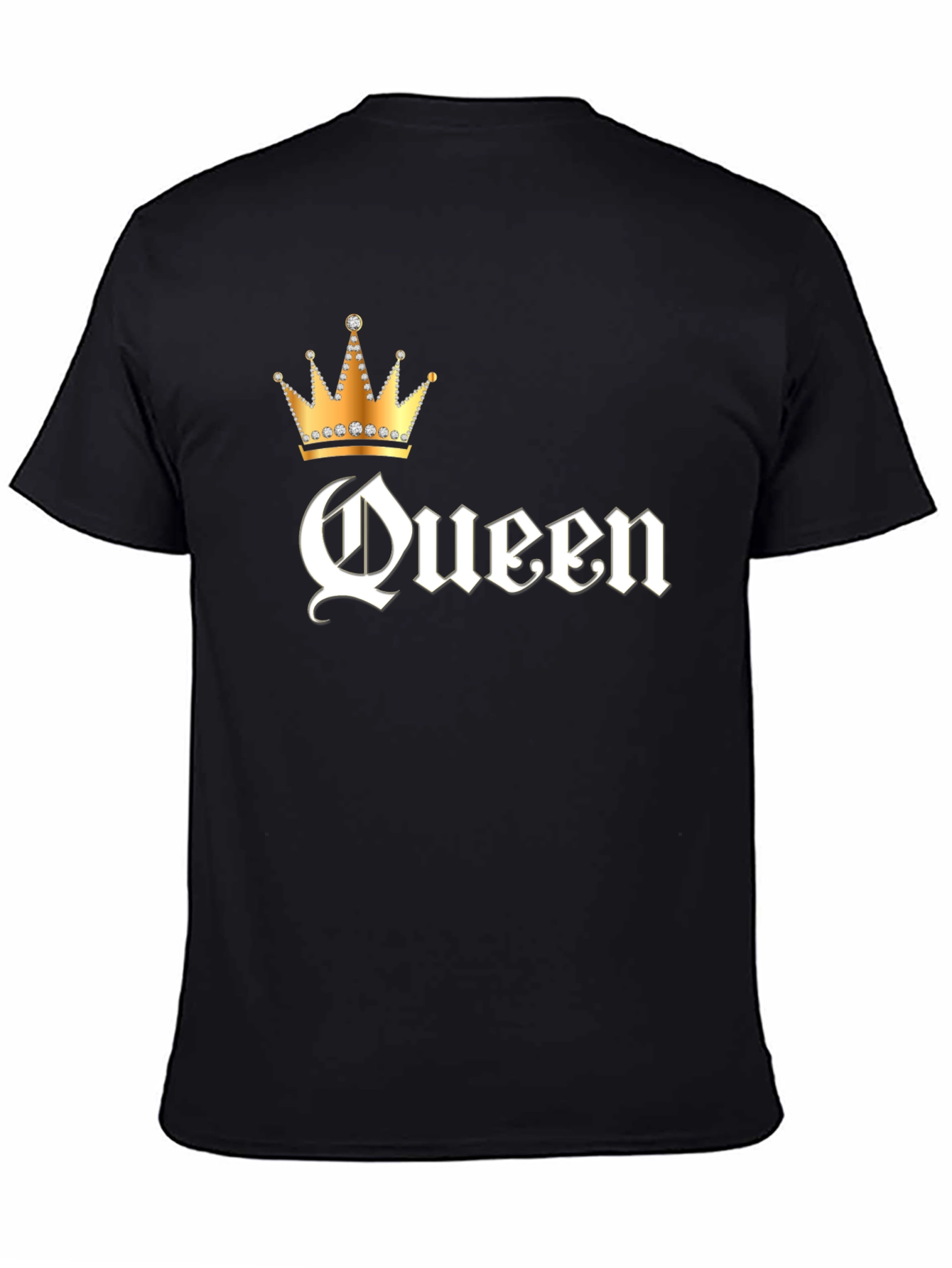 Black Queen Crown Graphic Black T-Shirt view 4