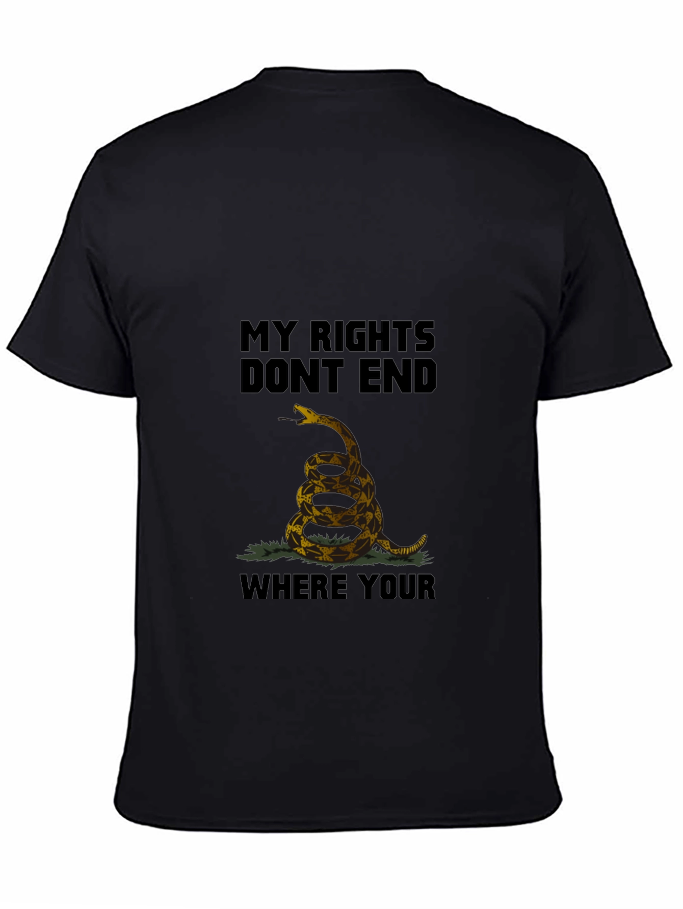 Black My Rights Don't End Snake Tee view 4