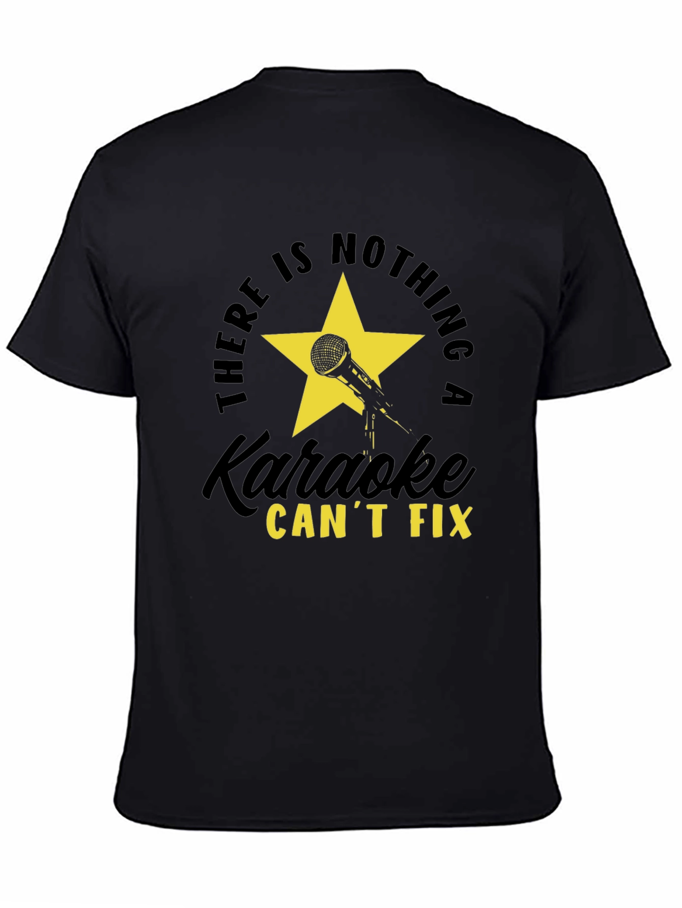 Black Karaoke Fix T-Shirt - Stylish Graphic Tee view 4
