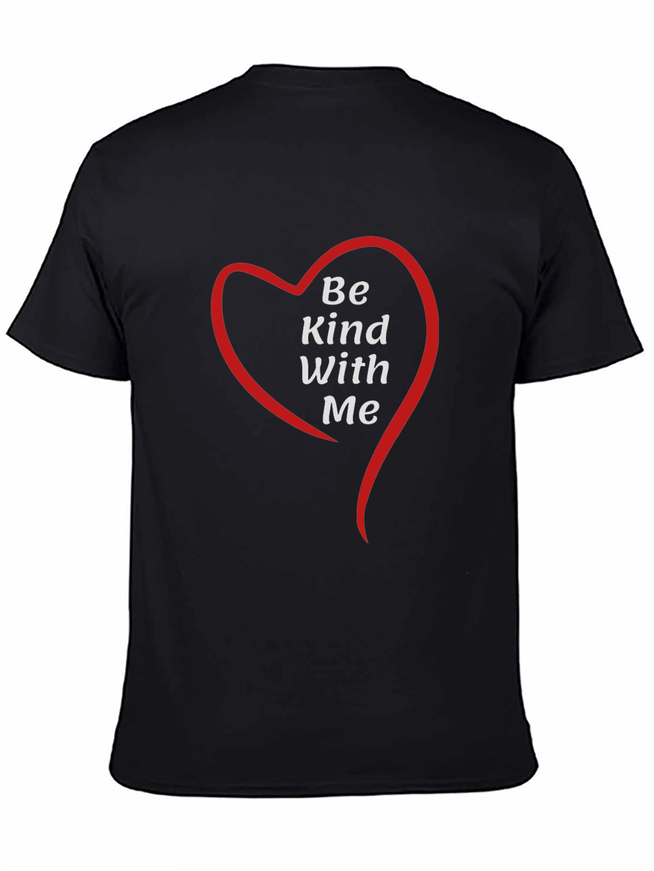 Black Be Kind With Me Heart Graphic Tee - Black view 4