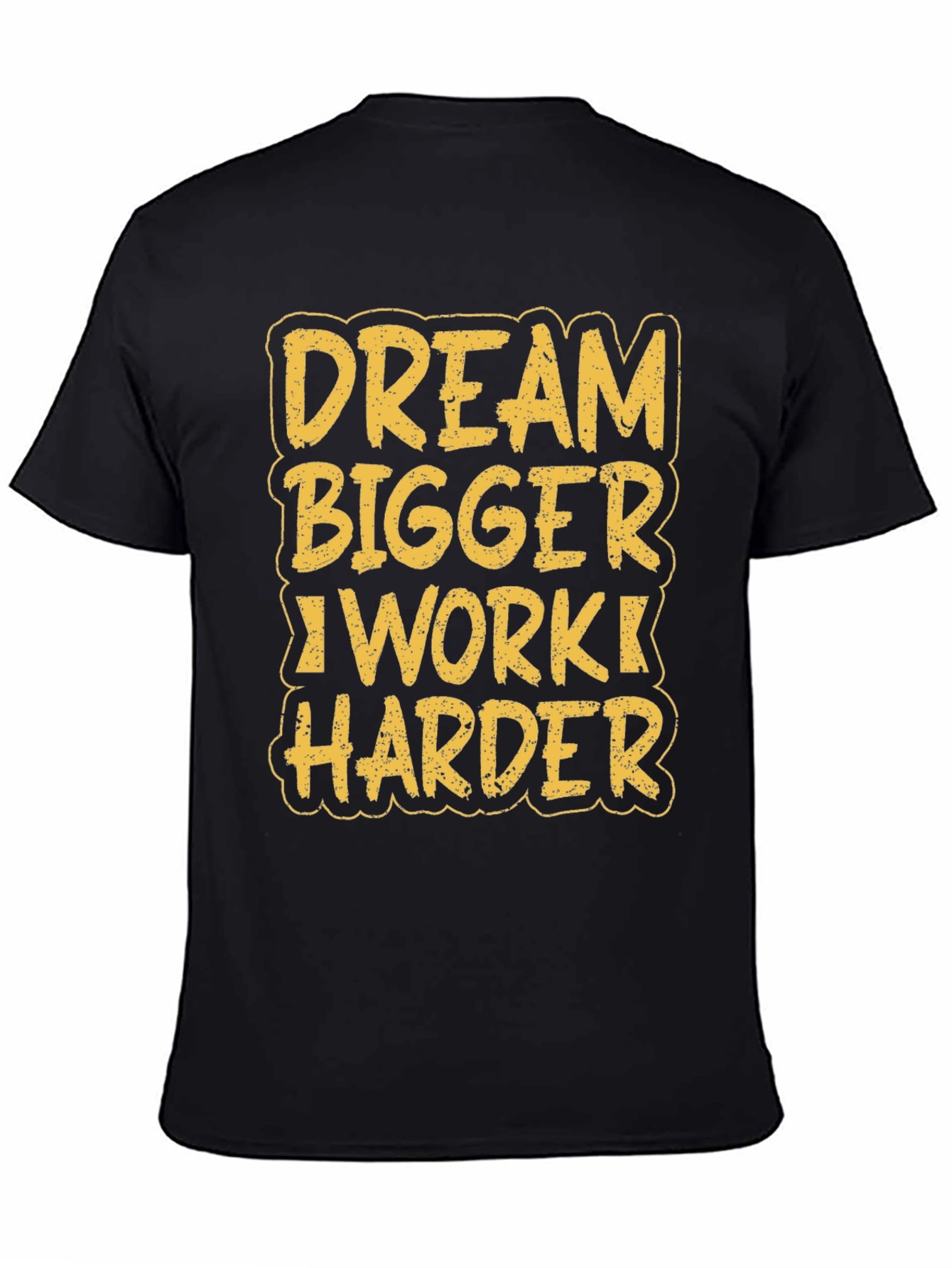 Dream Bigger Work Harder Black Graphic Tee - 4