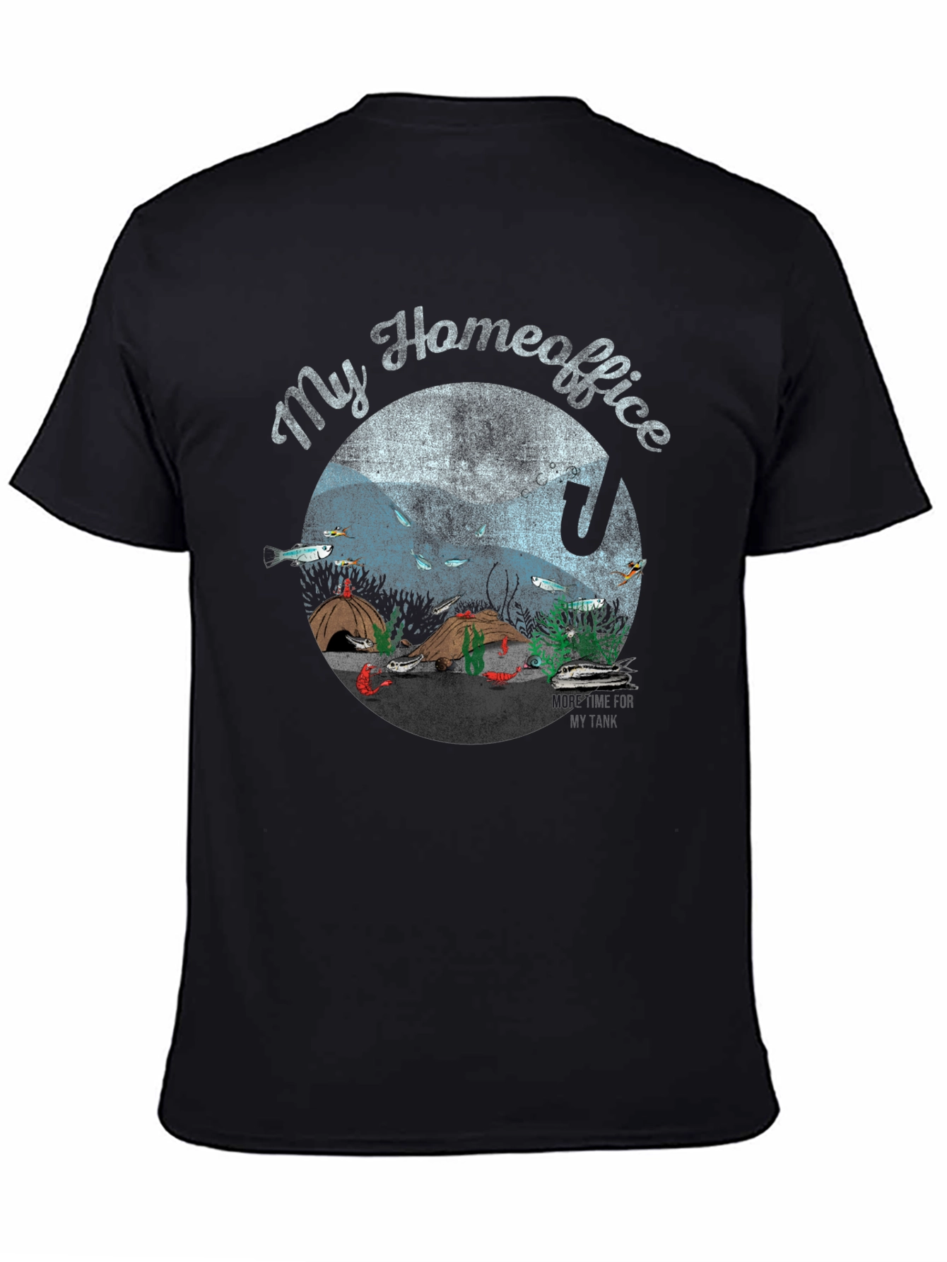Black My Homeoffice Aquarium Graphic Tee view 4
