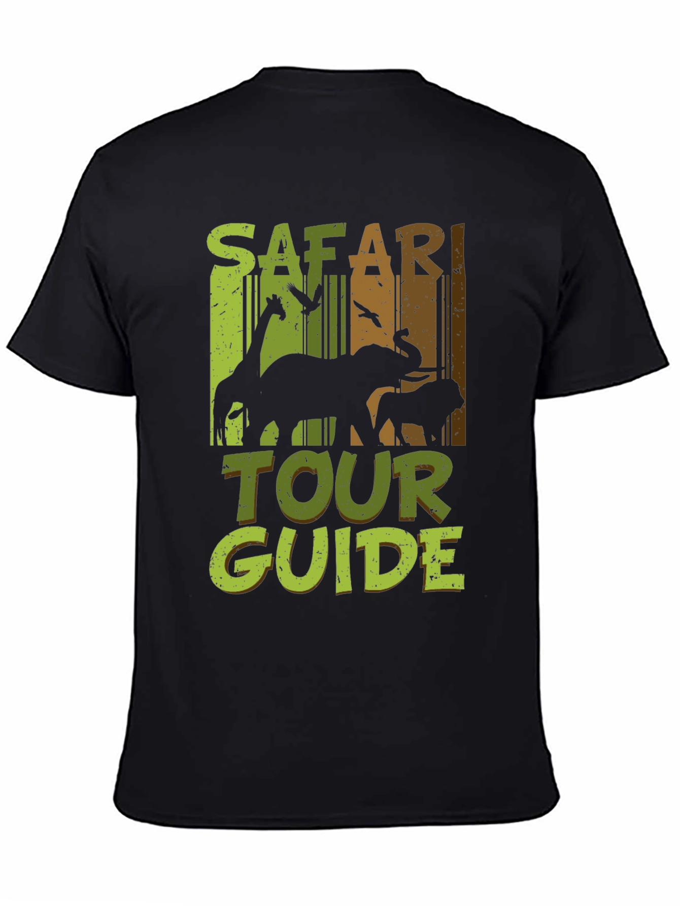 Black Safari Tour Guide Graphic T-Shirt view 4