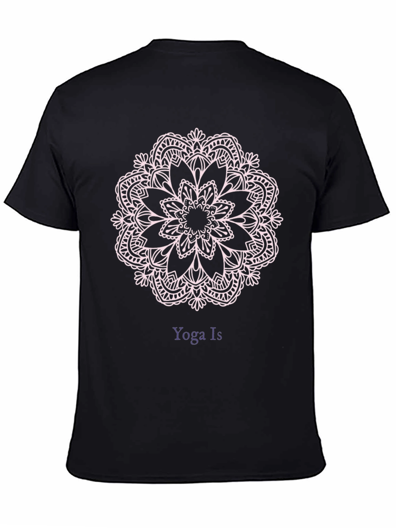 Black Yoga Is Mandala Graphic Tee - Comfort & Style view 4