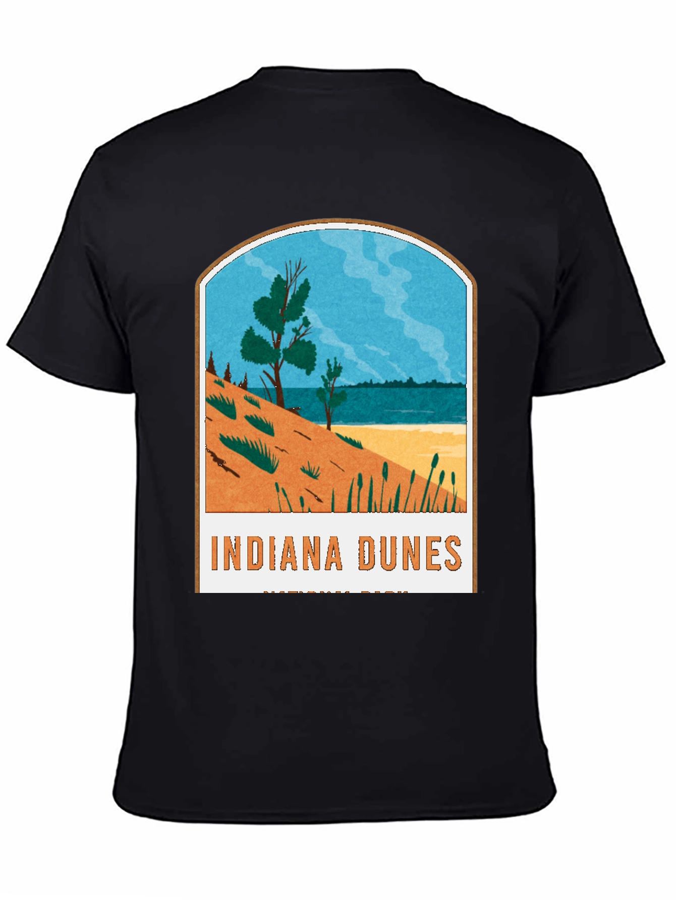 Black Indiana Dunes National Park Graphic Tee view 4