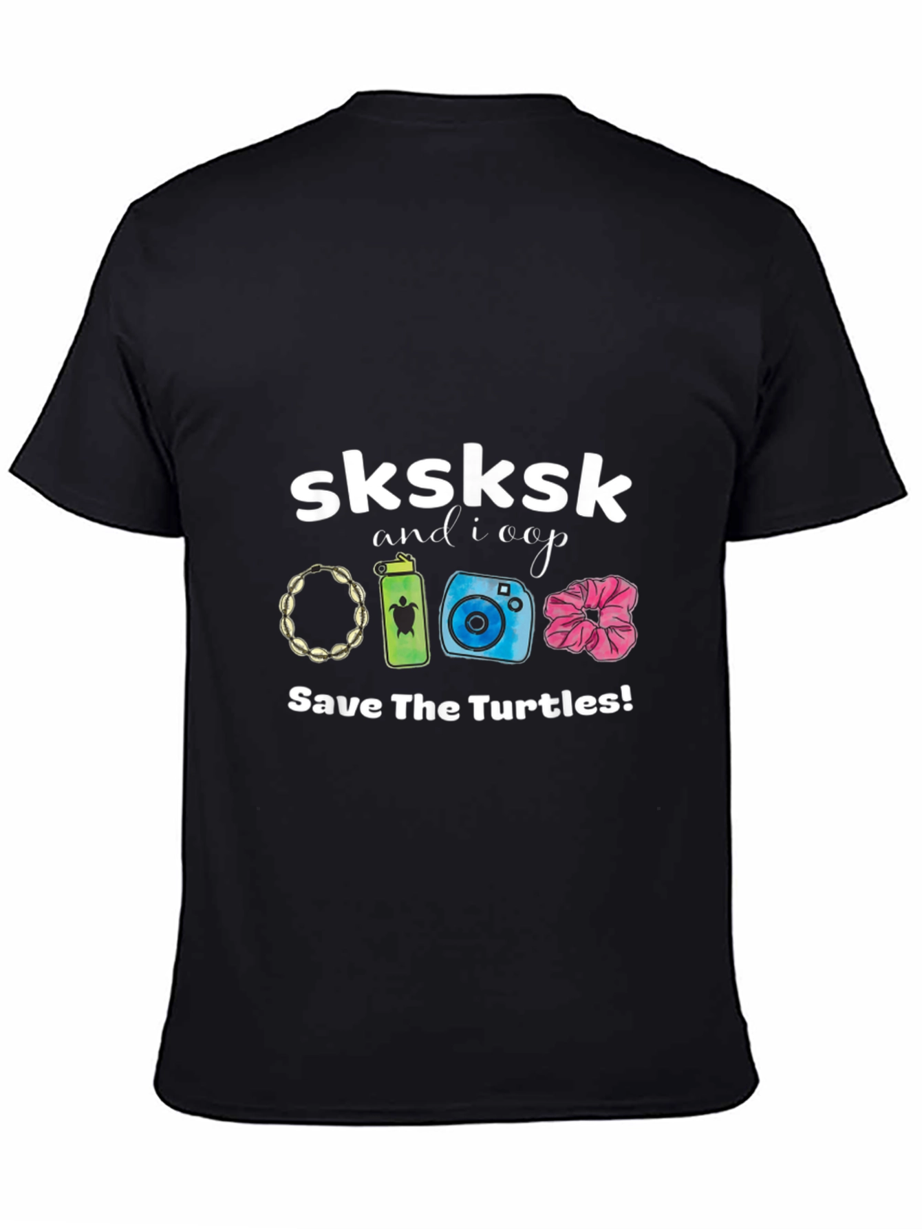 Black Save the Turtles T-Shirt view 4